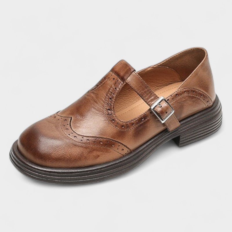 VELDA | Elegante Mary Janes van Leer