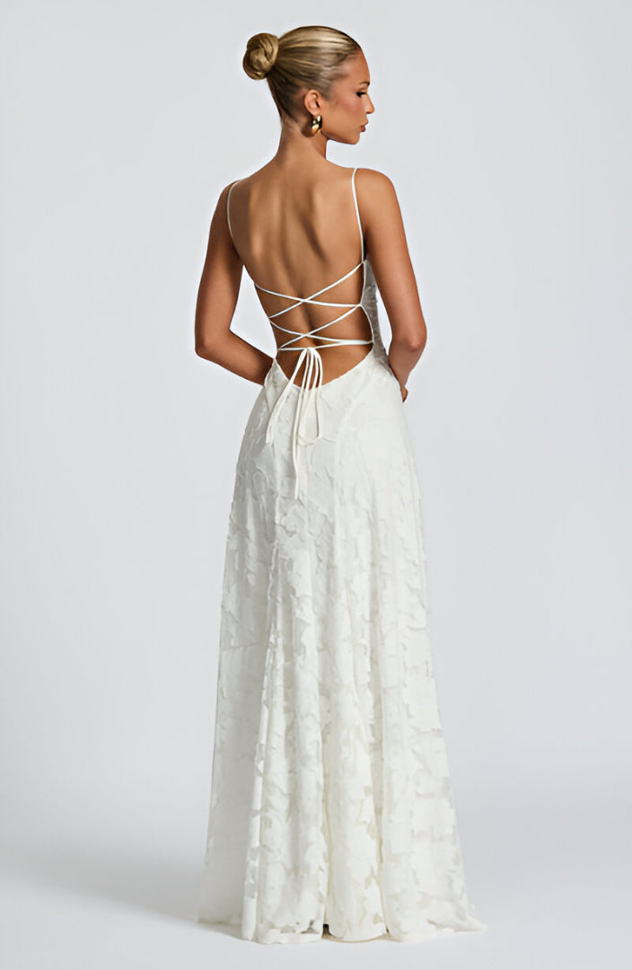 Francisa™ | Kant Korset Maxi Jurk