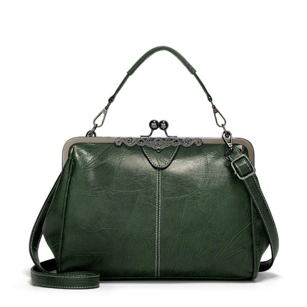 Vintage handtas met kissing sluiting
