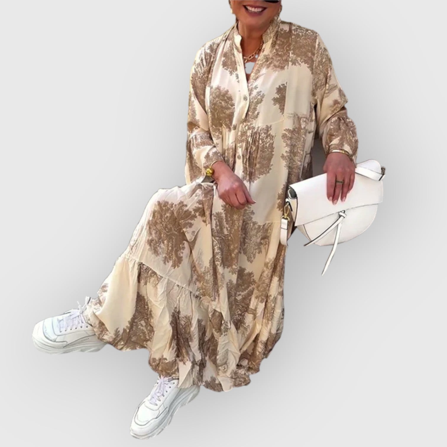 Miron™ | Bloemen Maxi Dress – Elegant, Comfortabel & Eindeloos Vrouwelijk