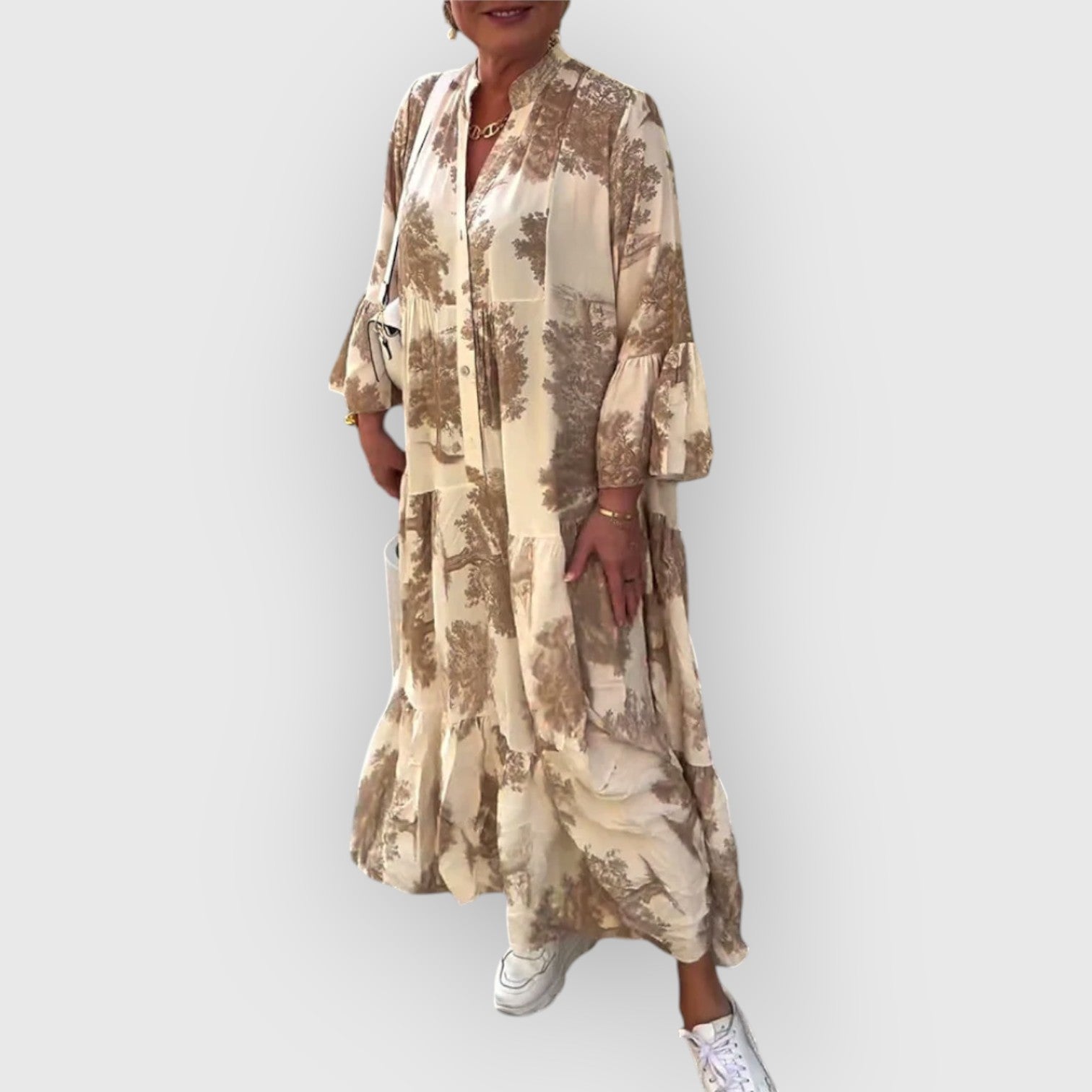 Miron™ | Bloemen Maxi Dress – Elegant, Comfortabel & Eindeloos Vrouwelijk