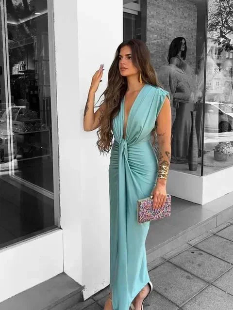 Cordelia | Elegant gedrapeerde jurk