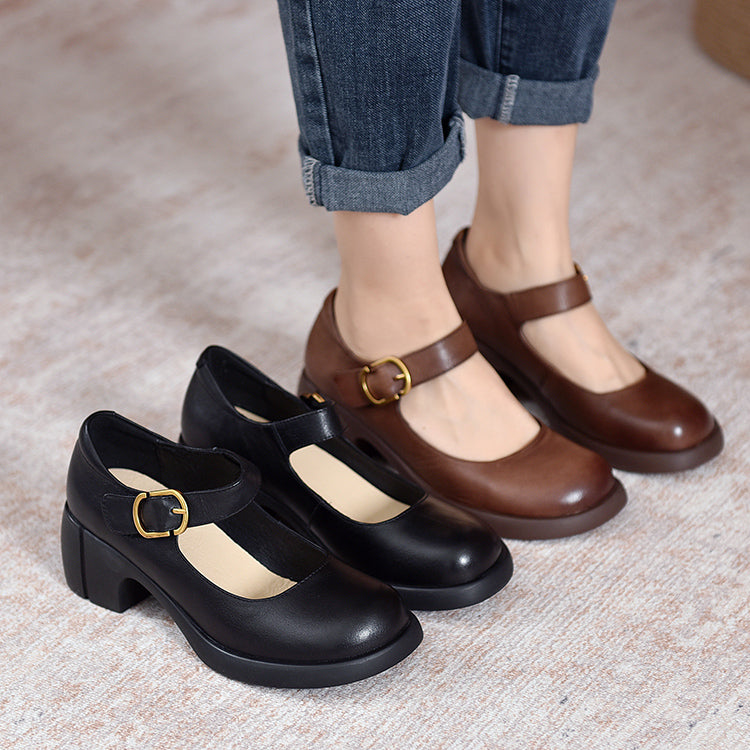 Agnes | Leren Mary Janes