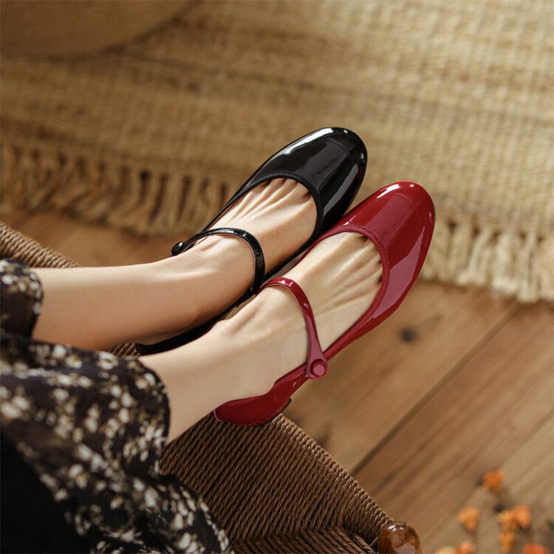 Livy | Leren Mary Janes