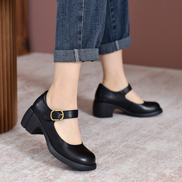 Agnes | Leren Mary Janes