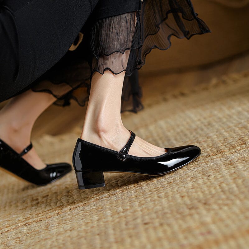 Livy | Leren Mary Janes