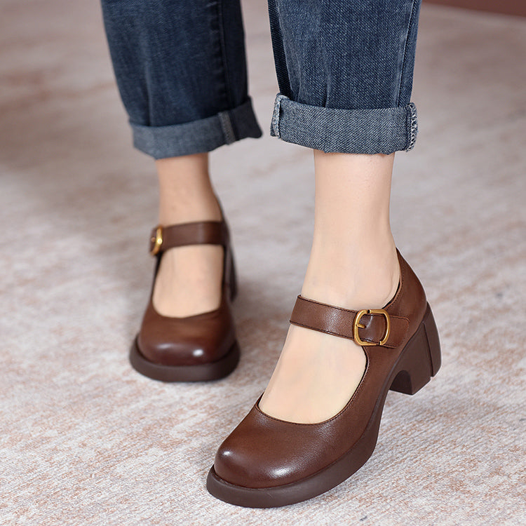 Agnes | Leren Mary Janes