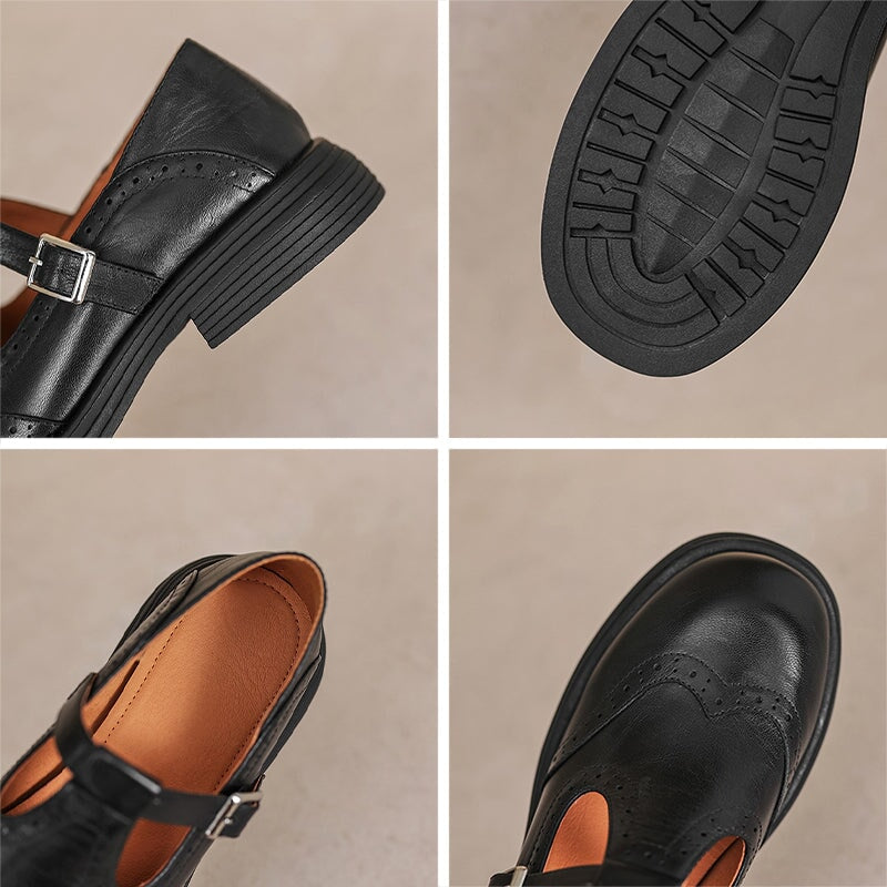 VELDA | Elegante Mary Janes van Leer