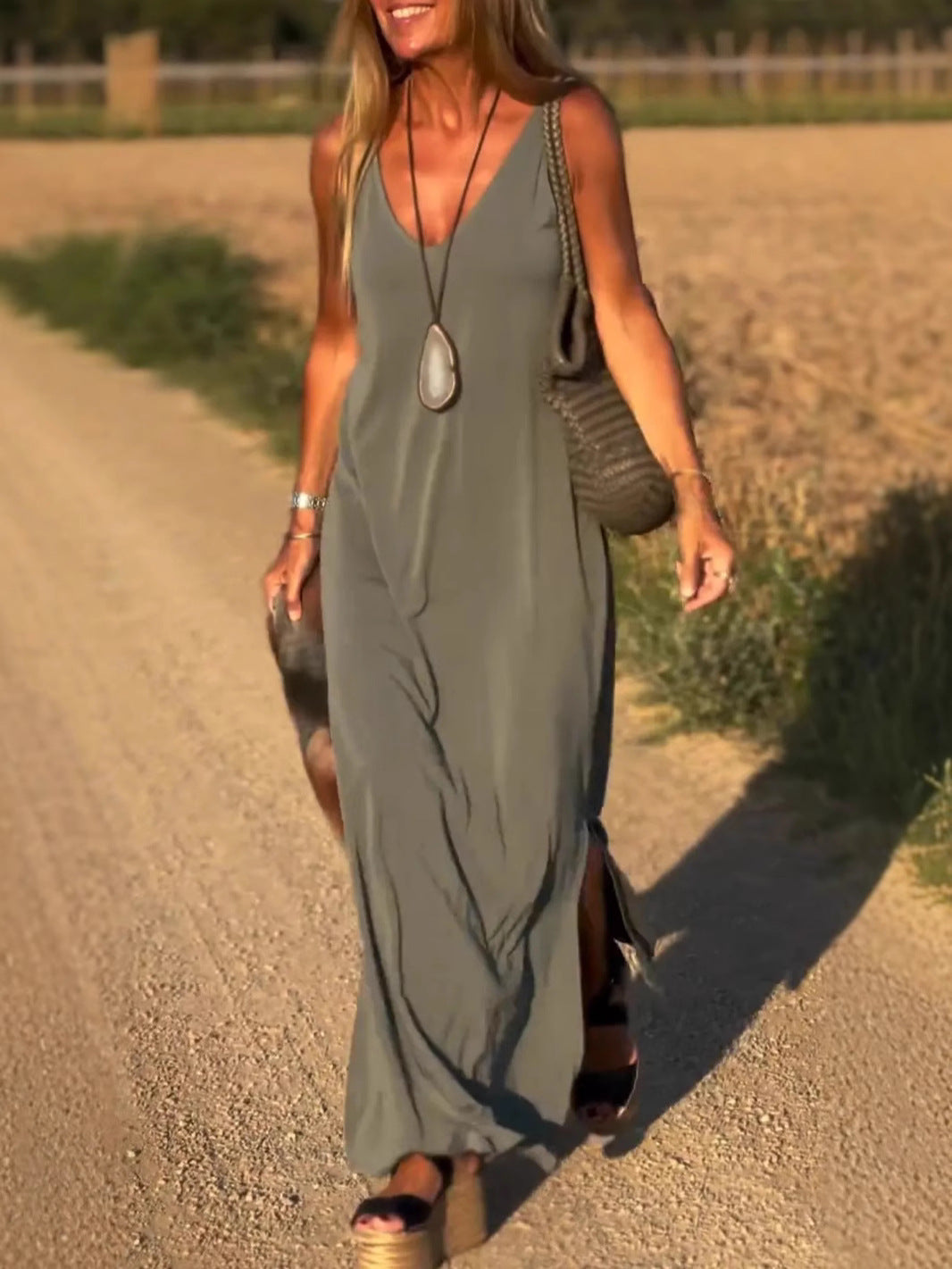 Evelyne - Elegante Lang Jumpsuit Zonder Mouwen