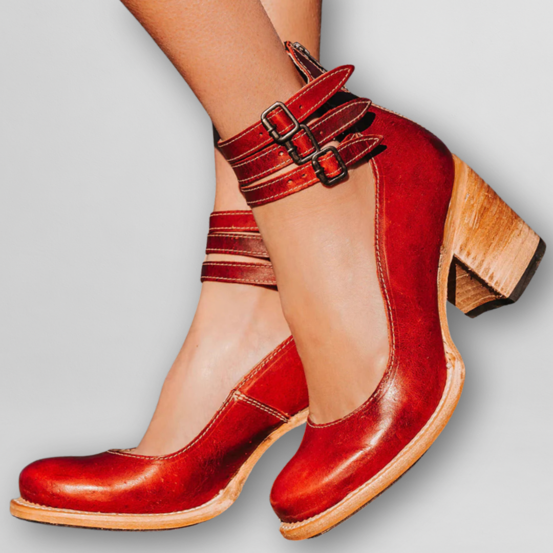 Sylvia | Vintage sandalen met hak