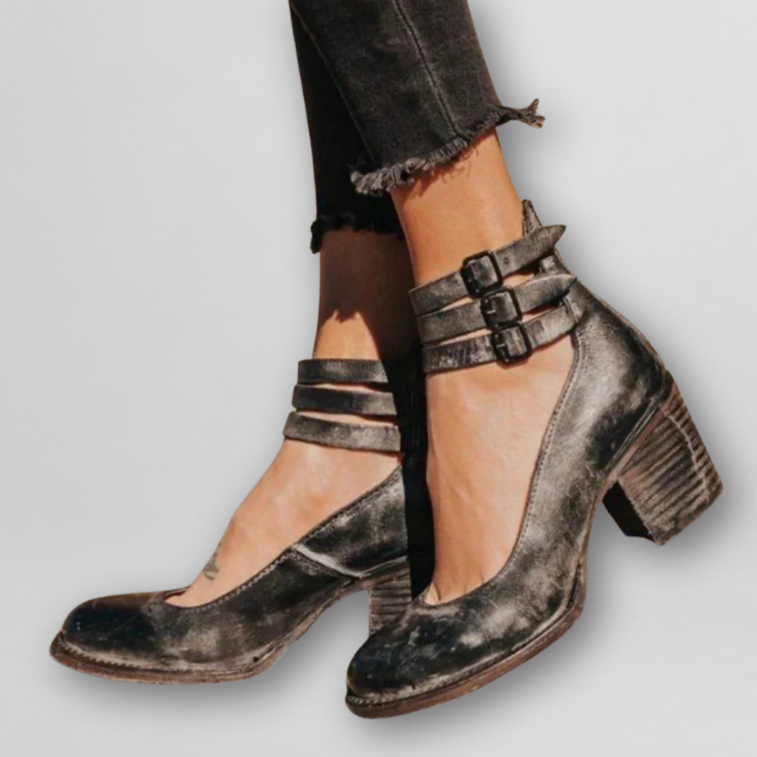 Sylvia | Vintage sandalen met hak