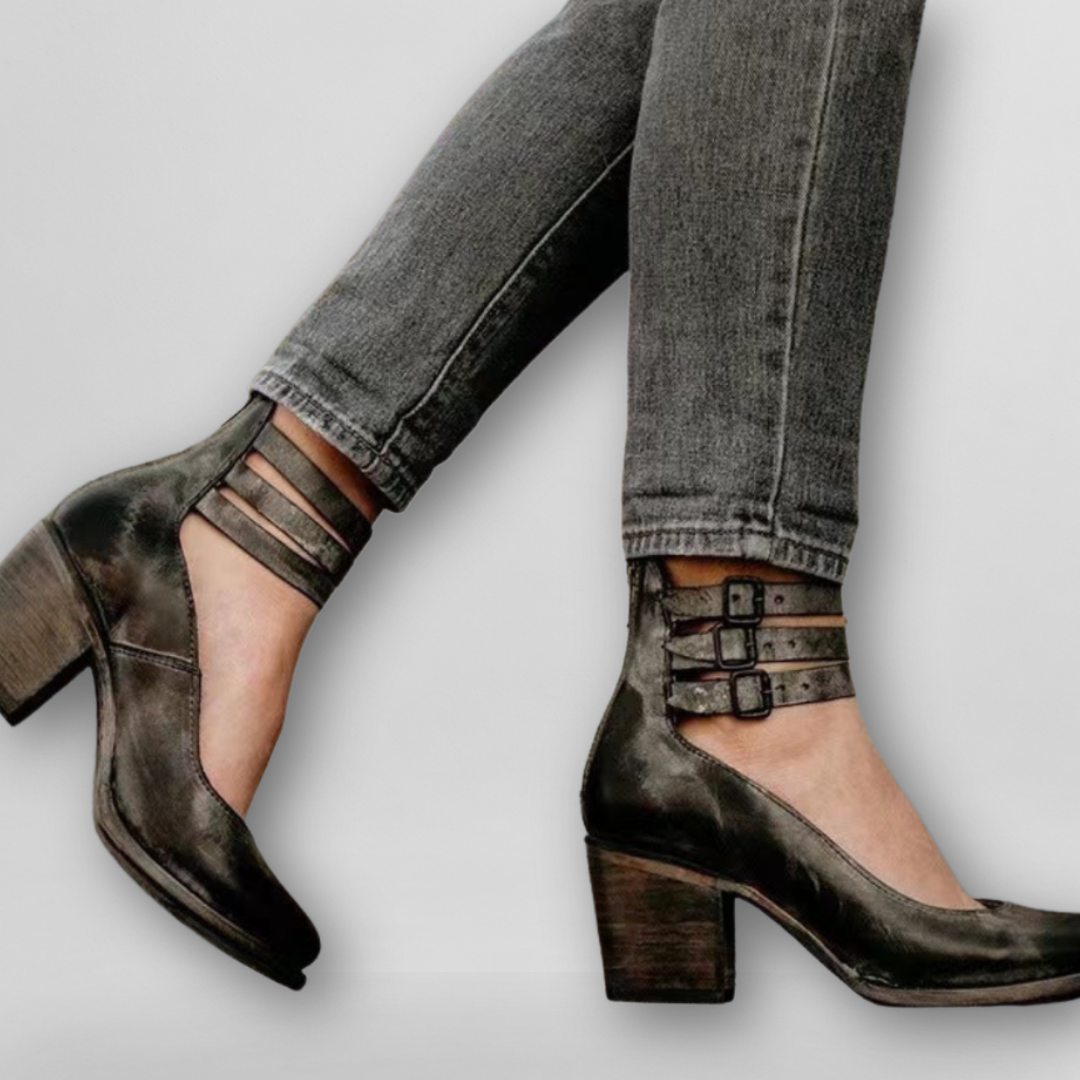 Sylvia | Vintage sandalen met hak