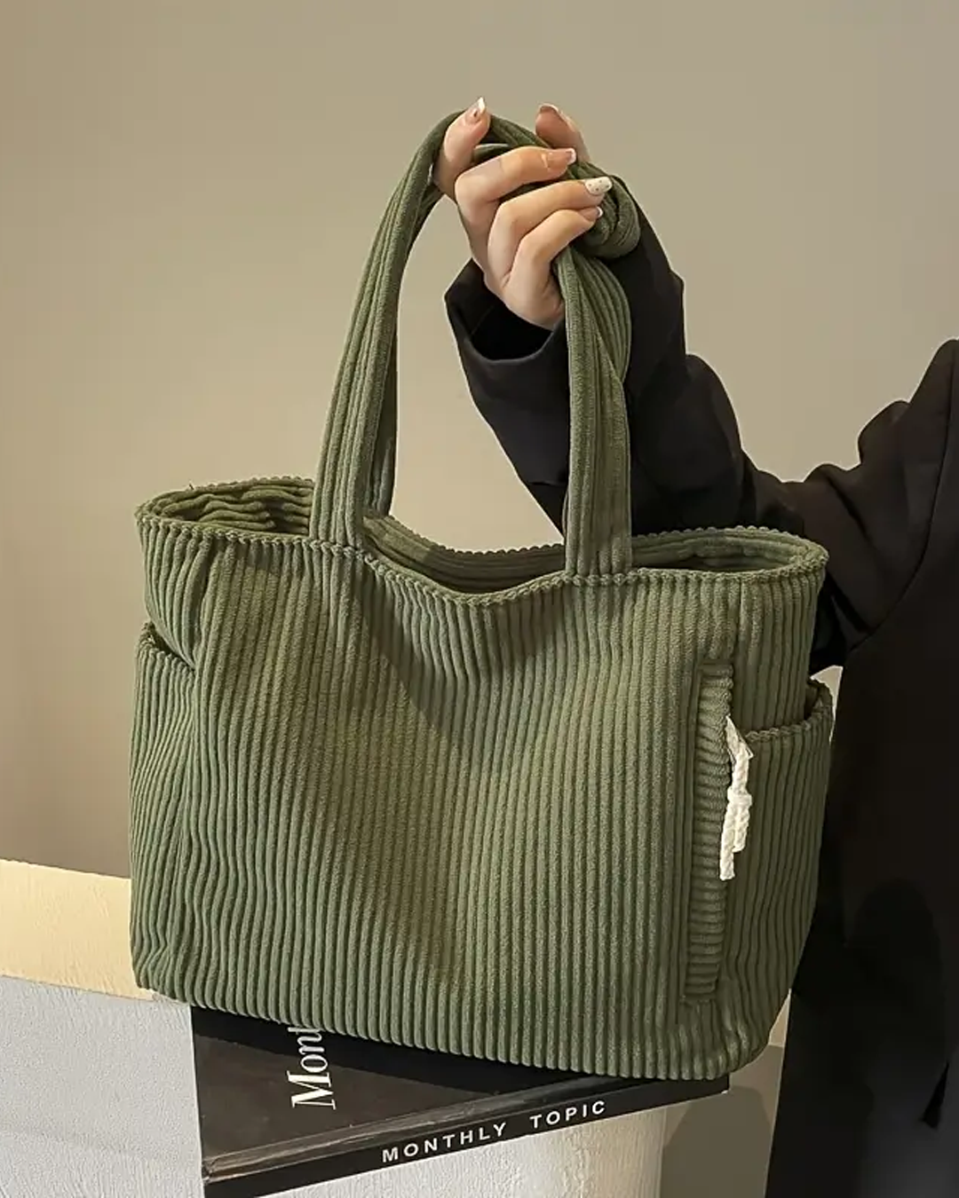 Tilda – Geribbelde Draagtas met Koord-Detail
