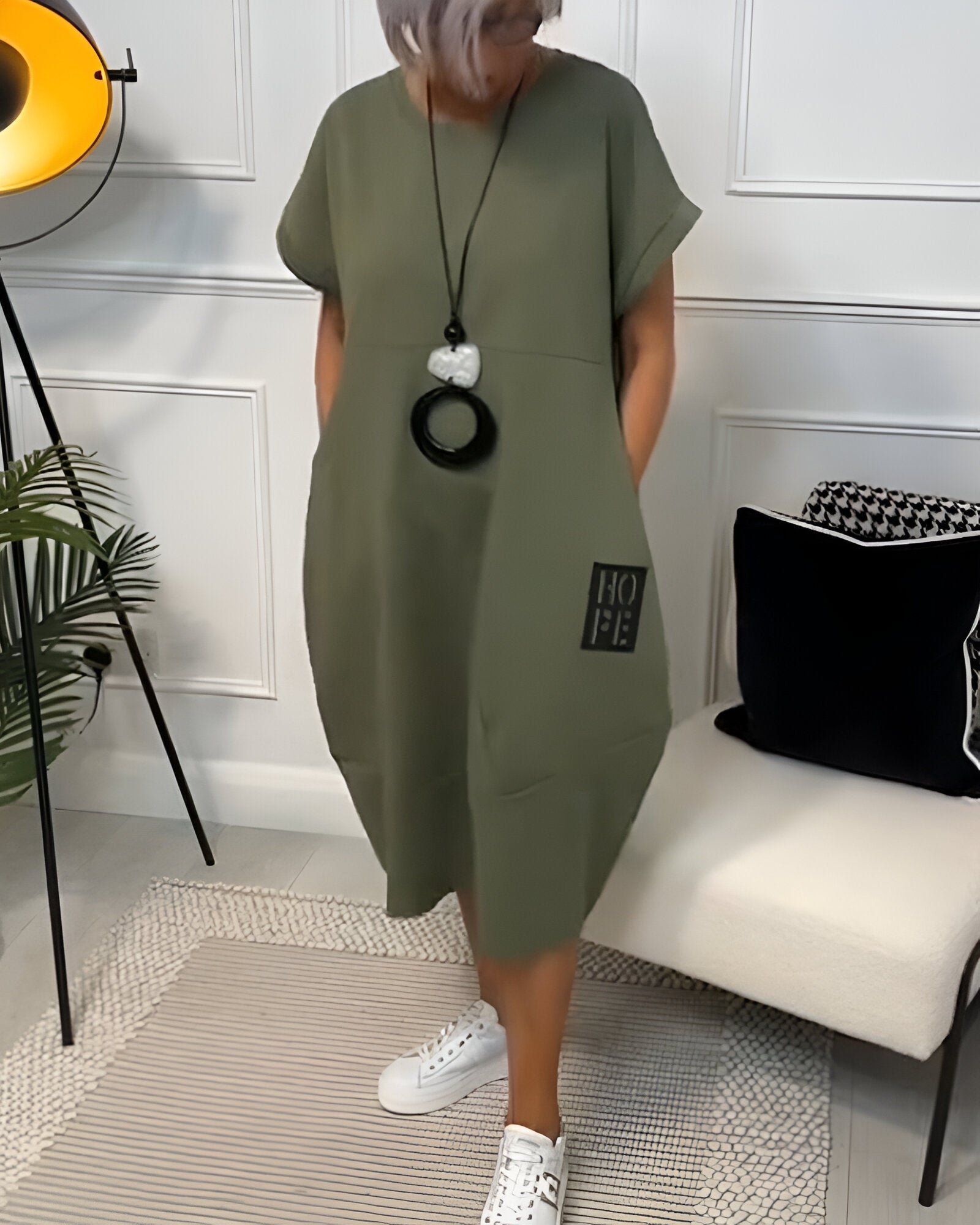Ineke™ | Comfort Hoodie Jurk – Minimalistisch & Heerlijk Zacht