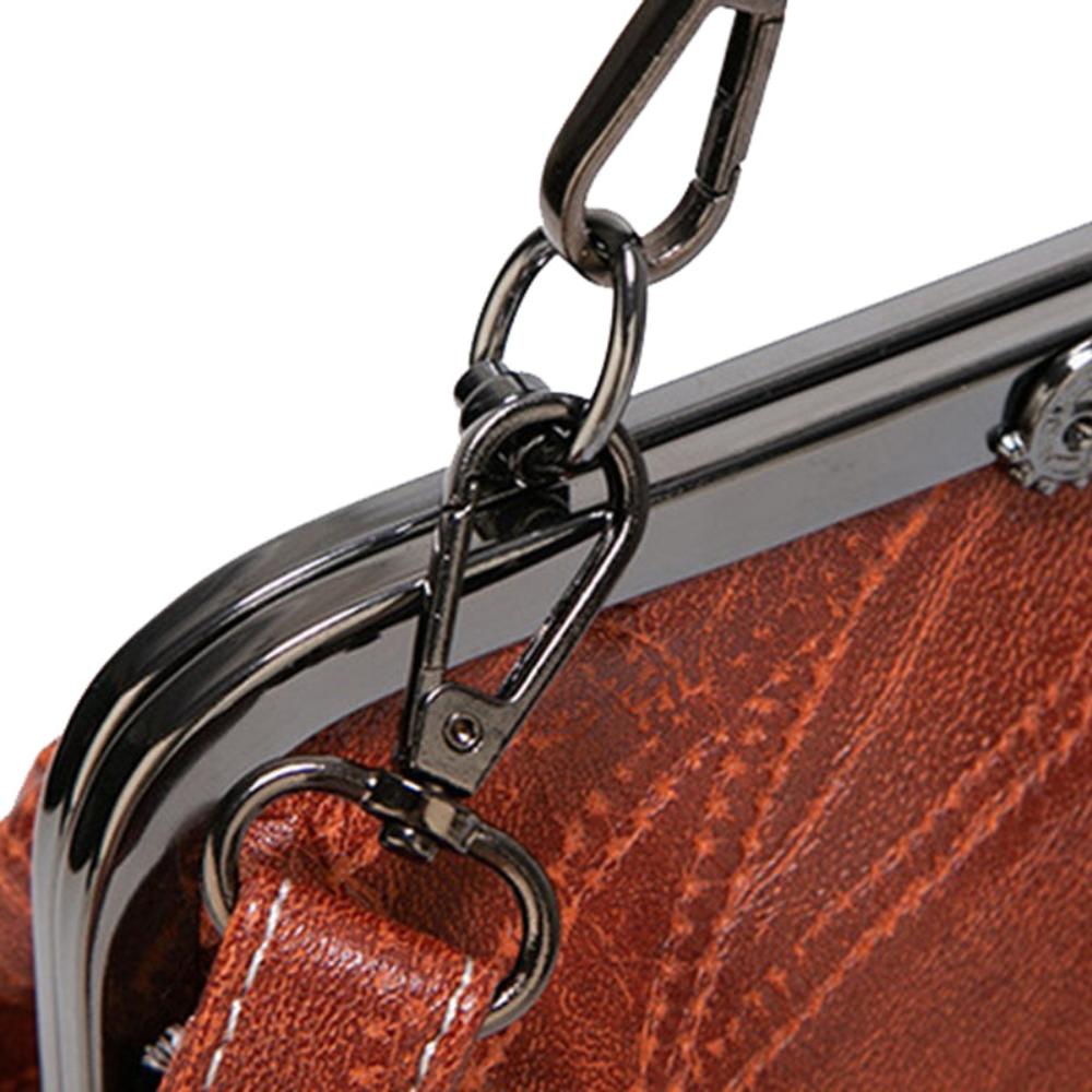 Vintage handtas met kissing sluiting