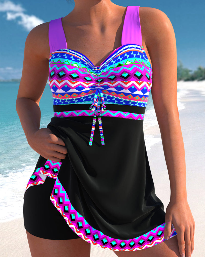 Eniola | Badpak met vetersluiting en tailleaccent | Laatste dag 80% korting!
