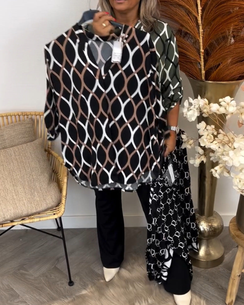 Koelman | Casual Blouse met Elegant Patroon – Comfort en Stijl in Balans