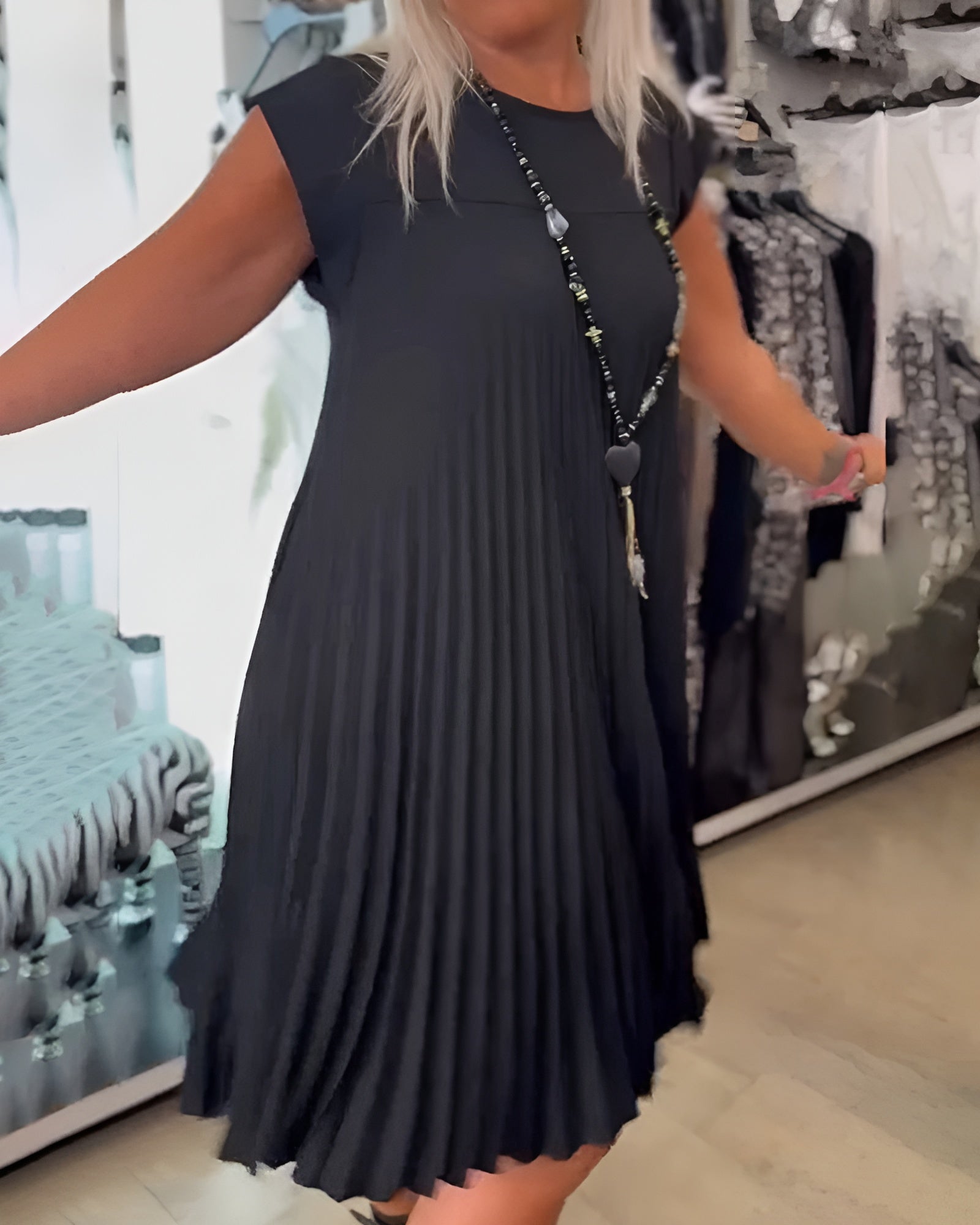 Shihua – Trendy Geplisseerde Jurk