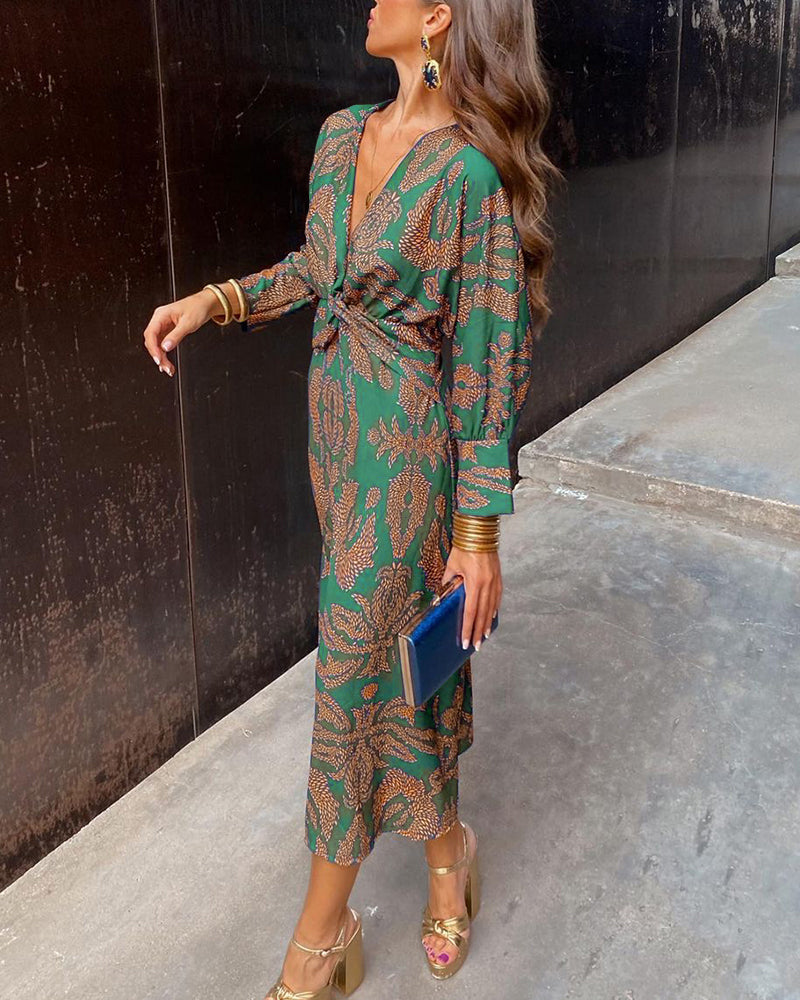 Leya | Elegant bedrukte jurk