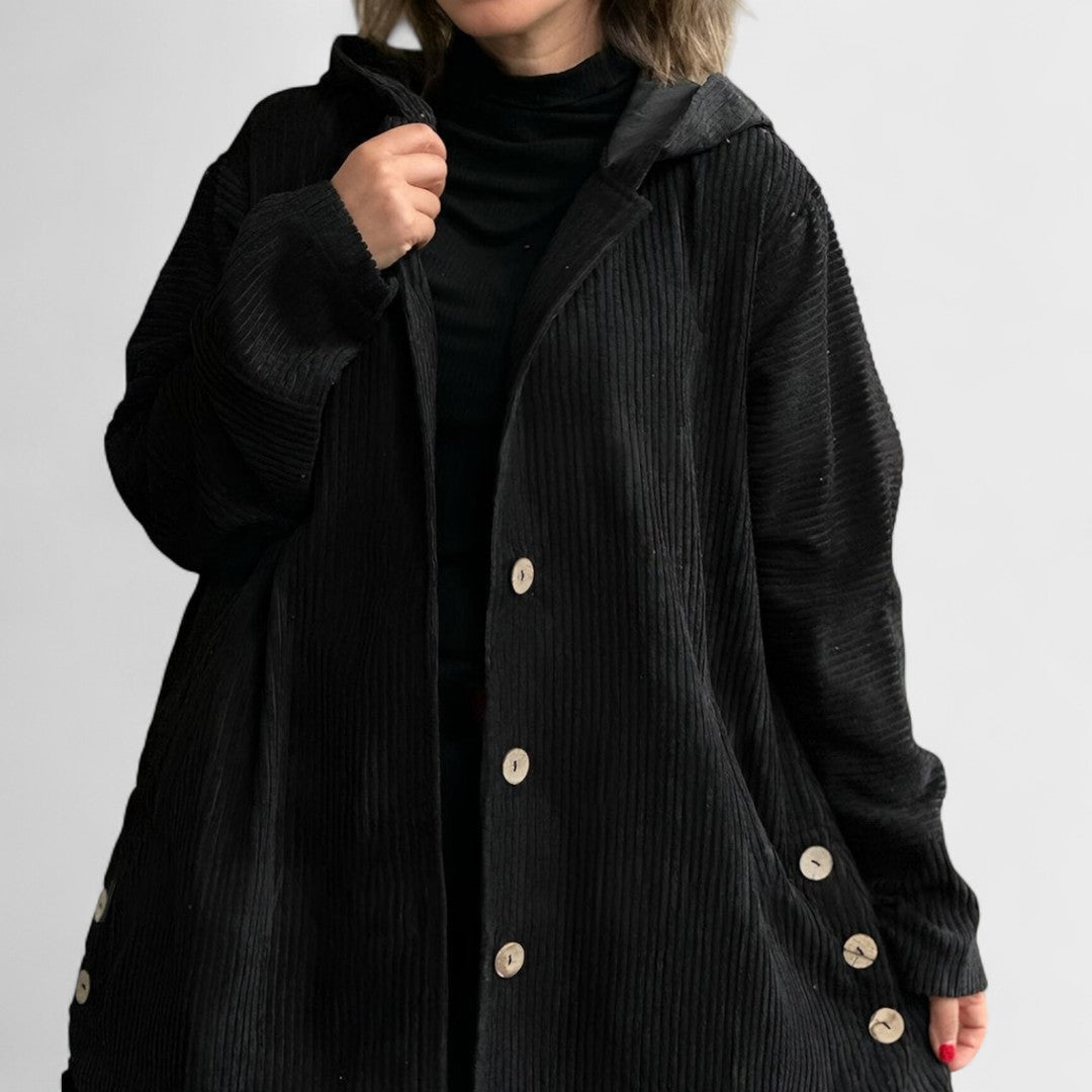 Cordia - Velvet Hooded Jacket