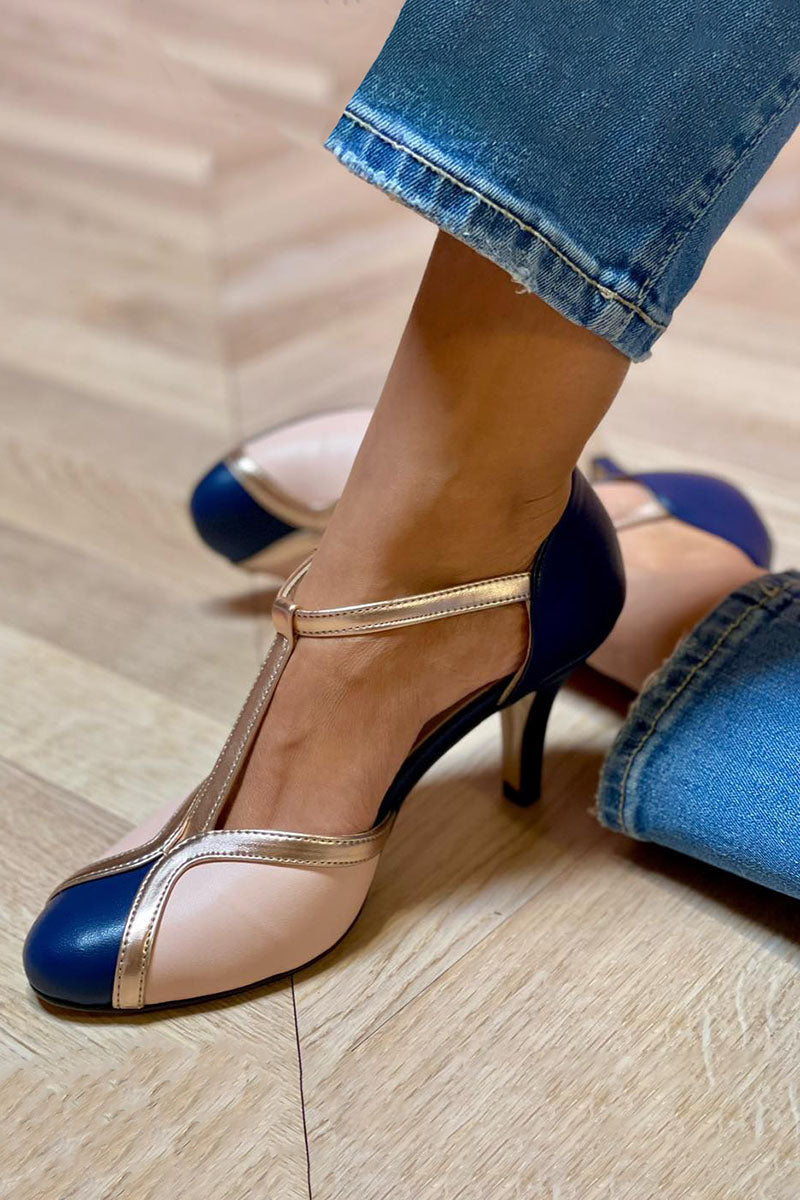 Laya™ | Elegante pumps met T-bandje, ronde neus, kleurrijk en uiterst comfortabel