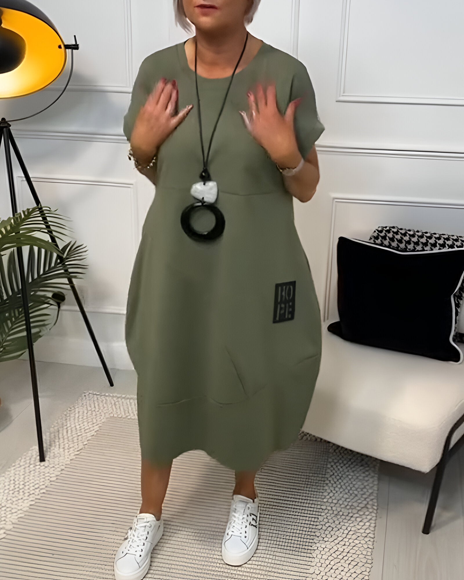 Ineke™ | Comfort Hoodie Jurk – Minimalistisch & Heerlijk Zacht