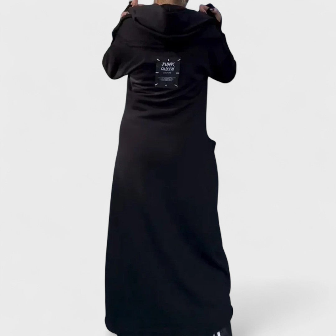 Mana - Lange hoodie met rits in licht en ademend materiaal
