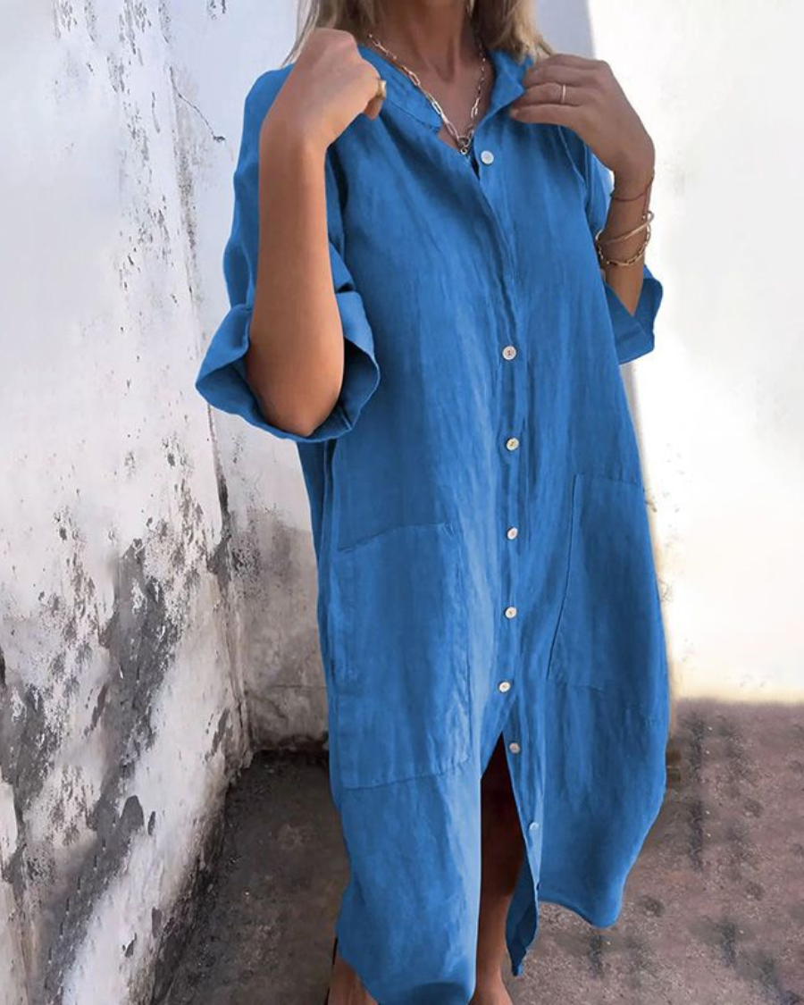 Koelman | Melanie Ibiza Overhemdjurk – Bohemian Flair met Relaxte Elegantie