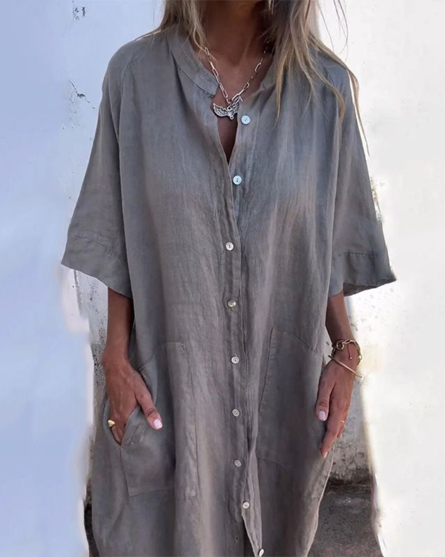 Koelman | Melanie Ibiza Overhemdjurk – Bohemian Flair met Relaxte Elegantie