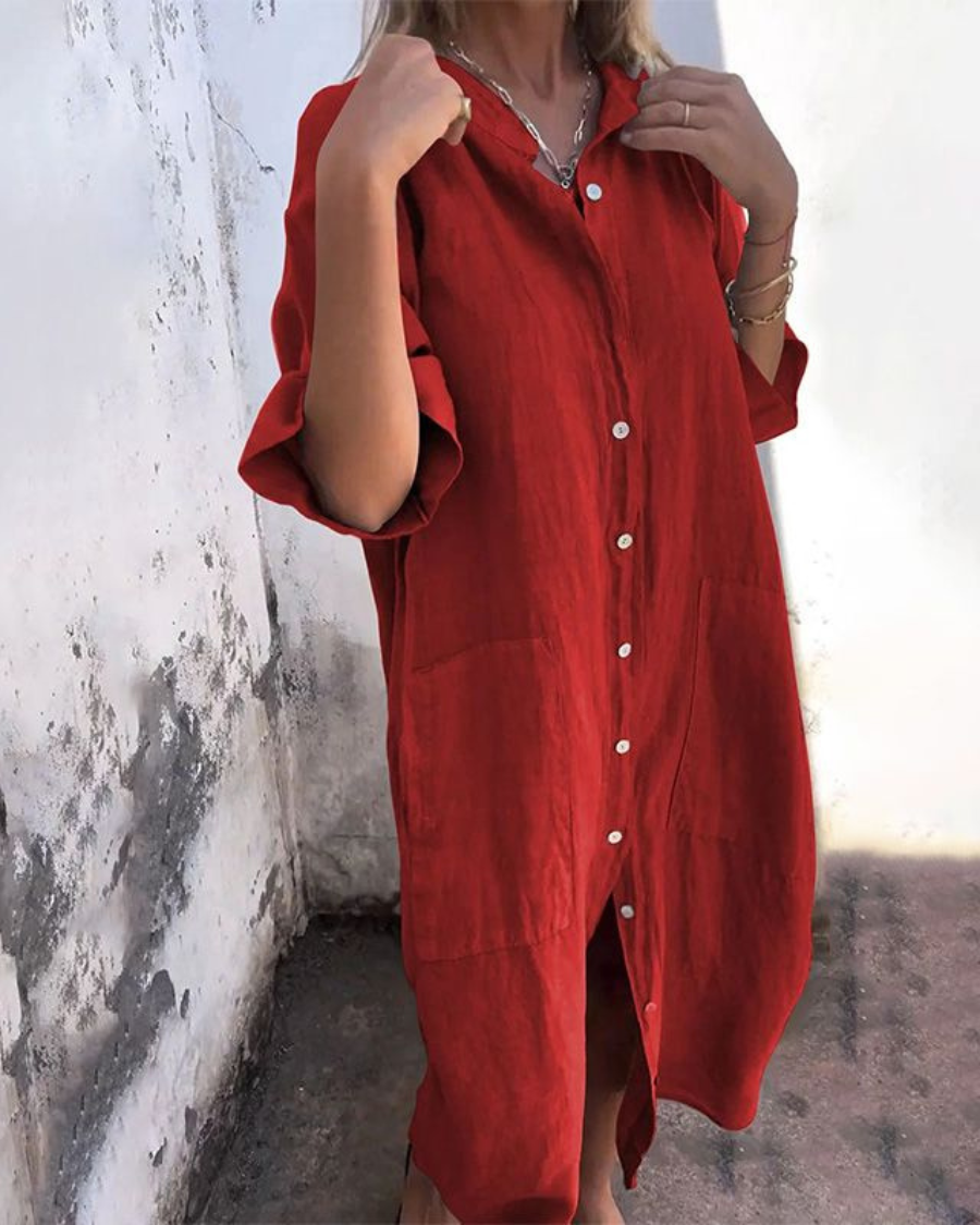 Koelman | Melanie Ibiza Overhemdjurk – Bohemian Flair met Relaxte Elegantie