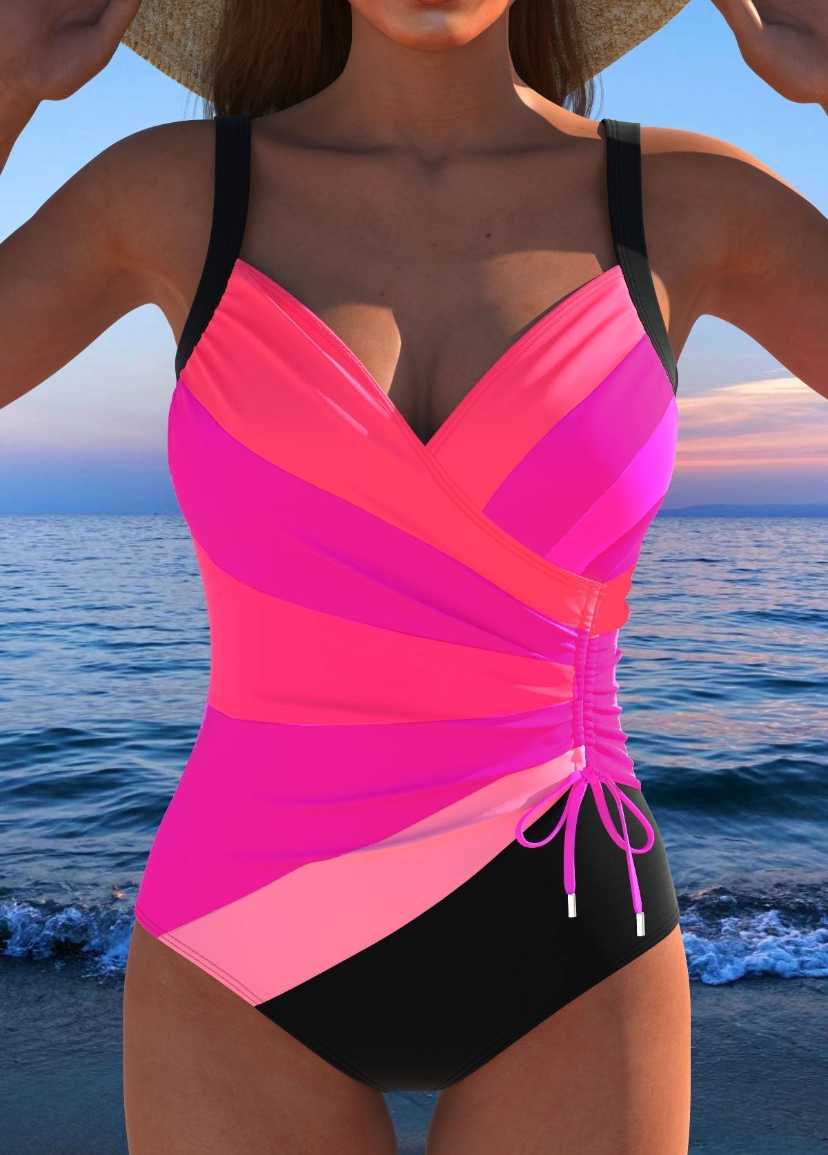 Sara | Luxe badpak met kleurrijke print | Laatste dag 80 % korting!