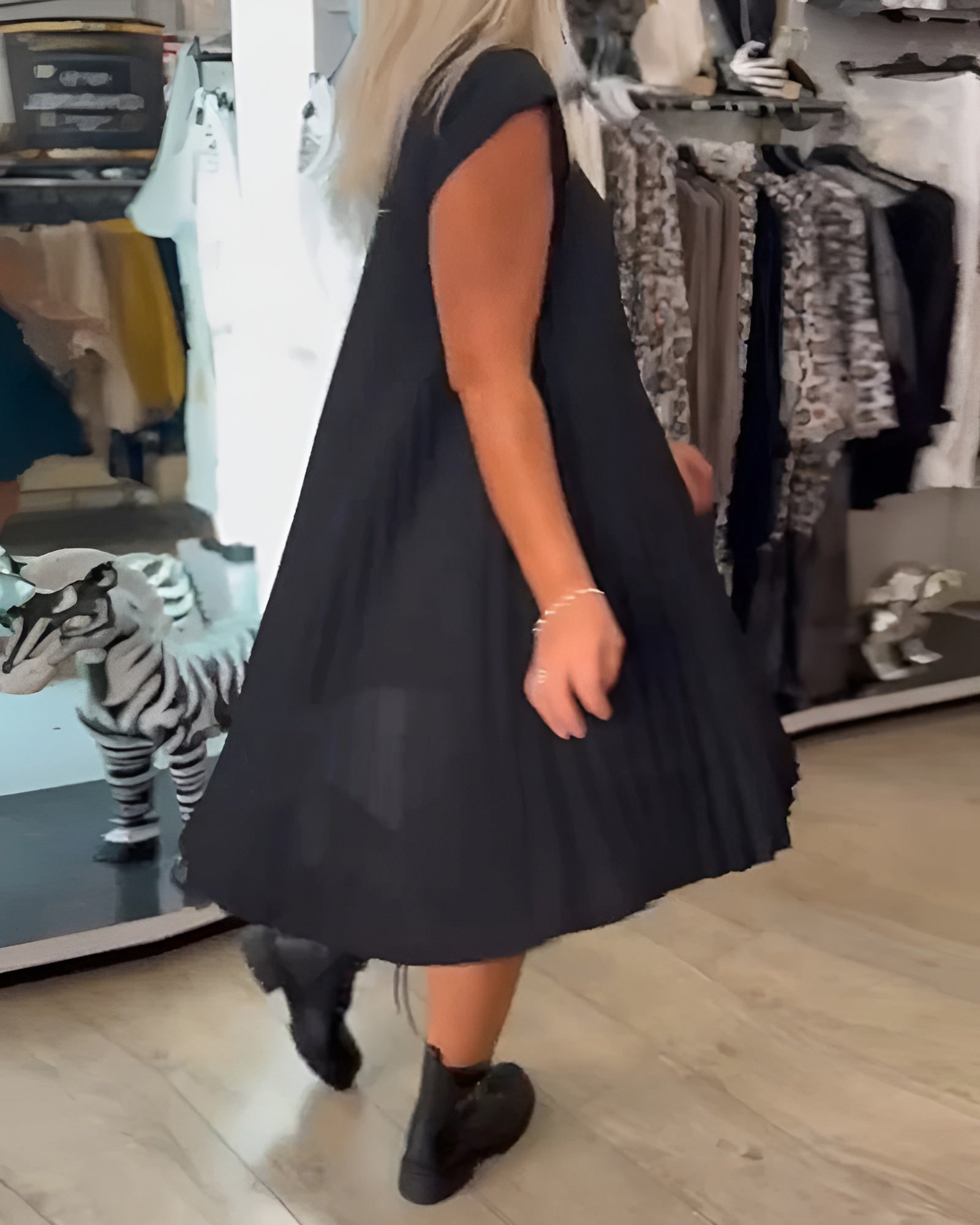 Shihua – Trendy Geplisseerde Jurk
