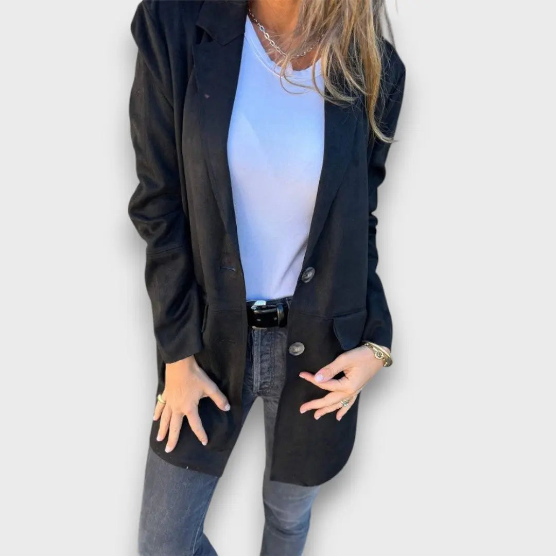 Eloise – Blazer-Cardigan Zacht in Karamel