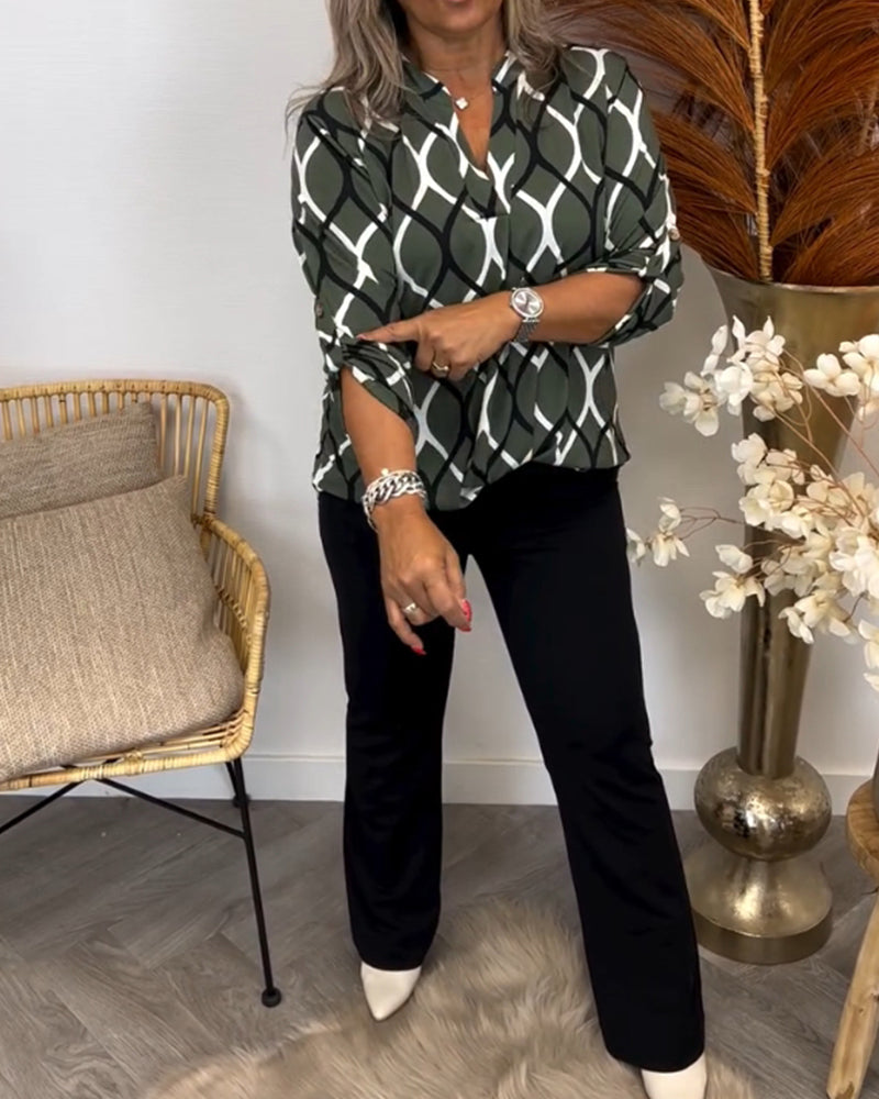 Koelman | Casual Blouse met Elegant Patroon – Comfort en Stijl in Balans