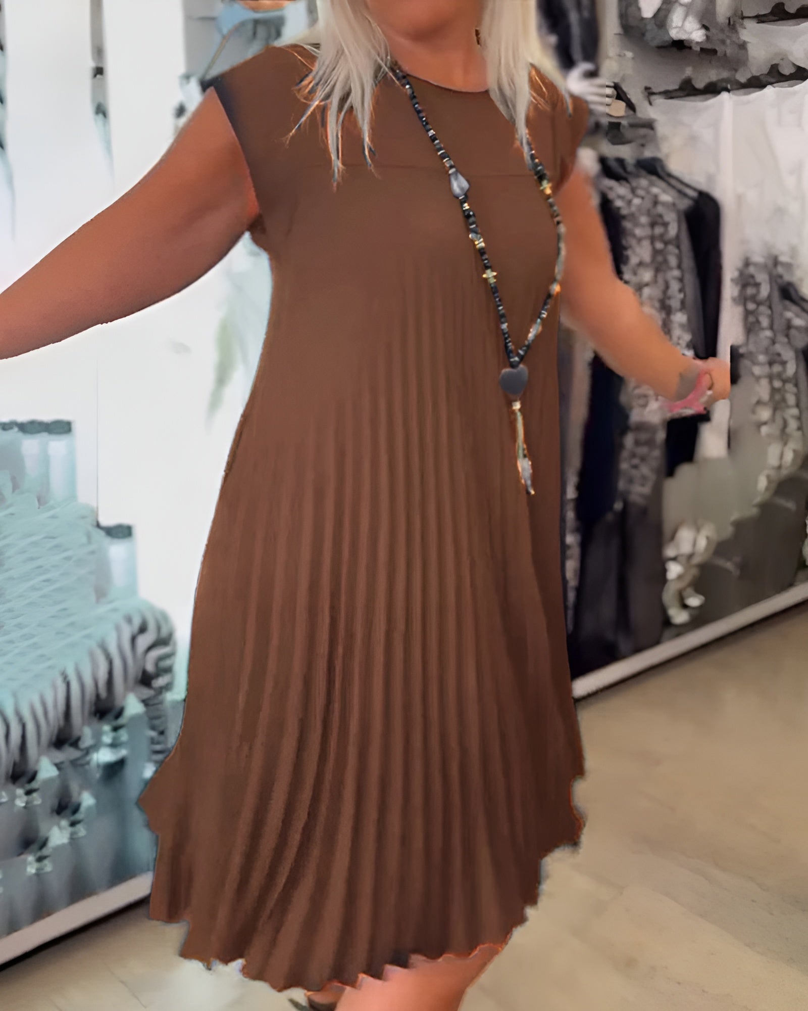 Shihua – Trendy Geplisseerde Jurk
