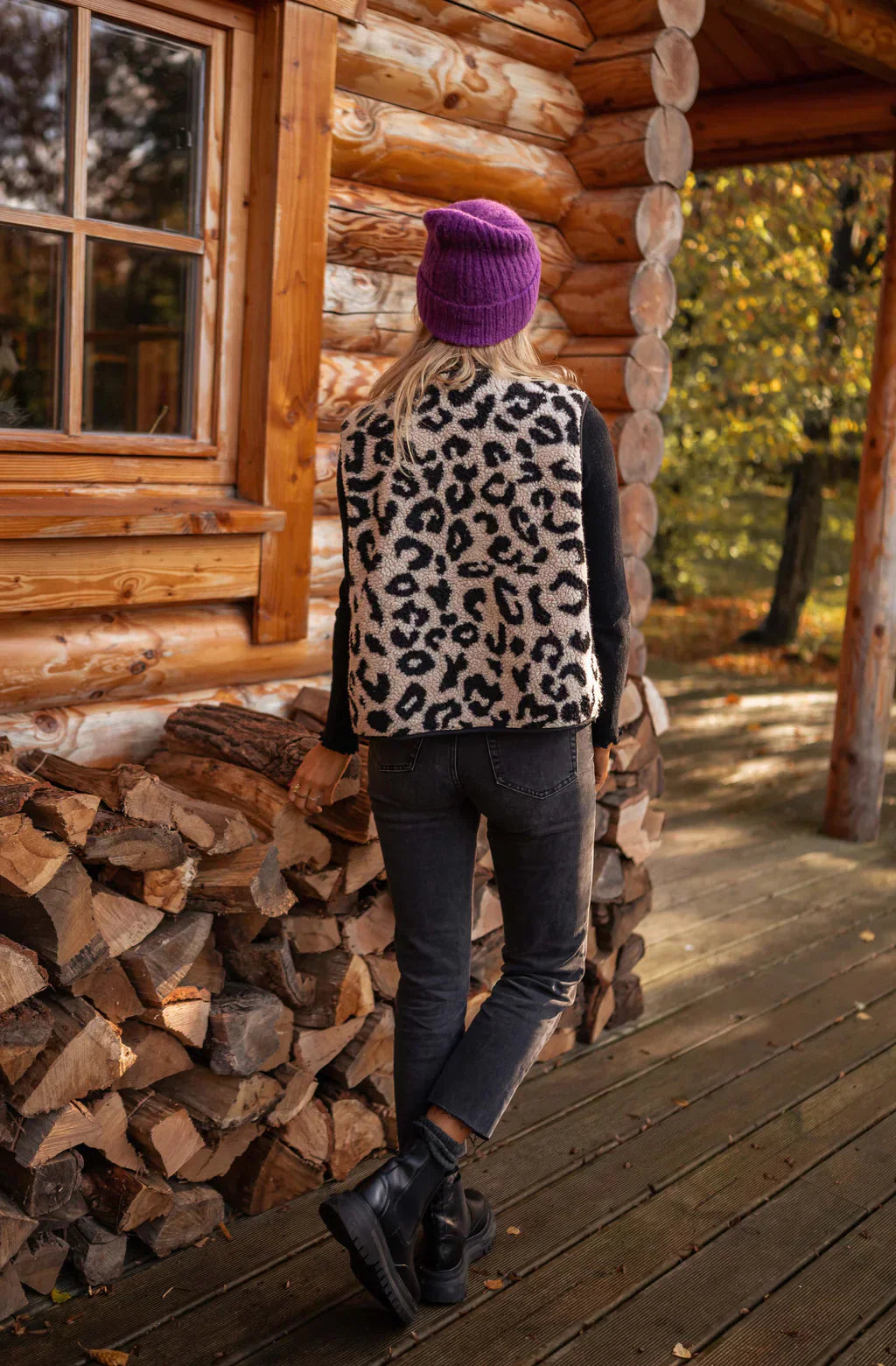 ASTRID™ | Die luipaard gebreide veste