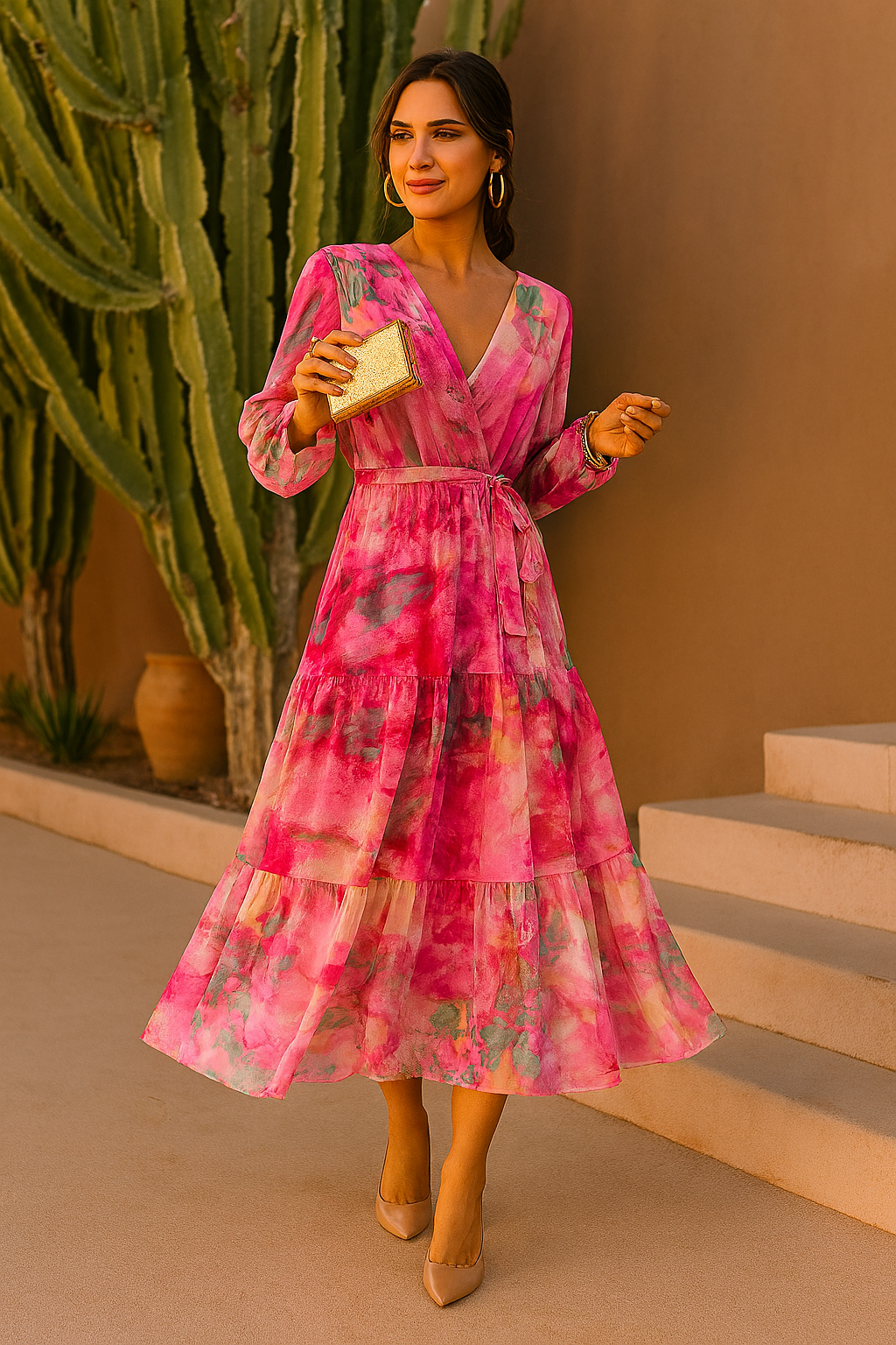 Evelyn – Aquarel Jurk