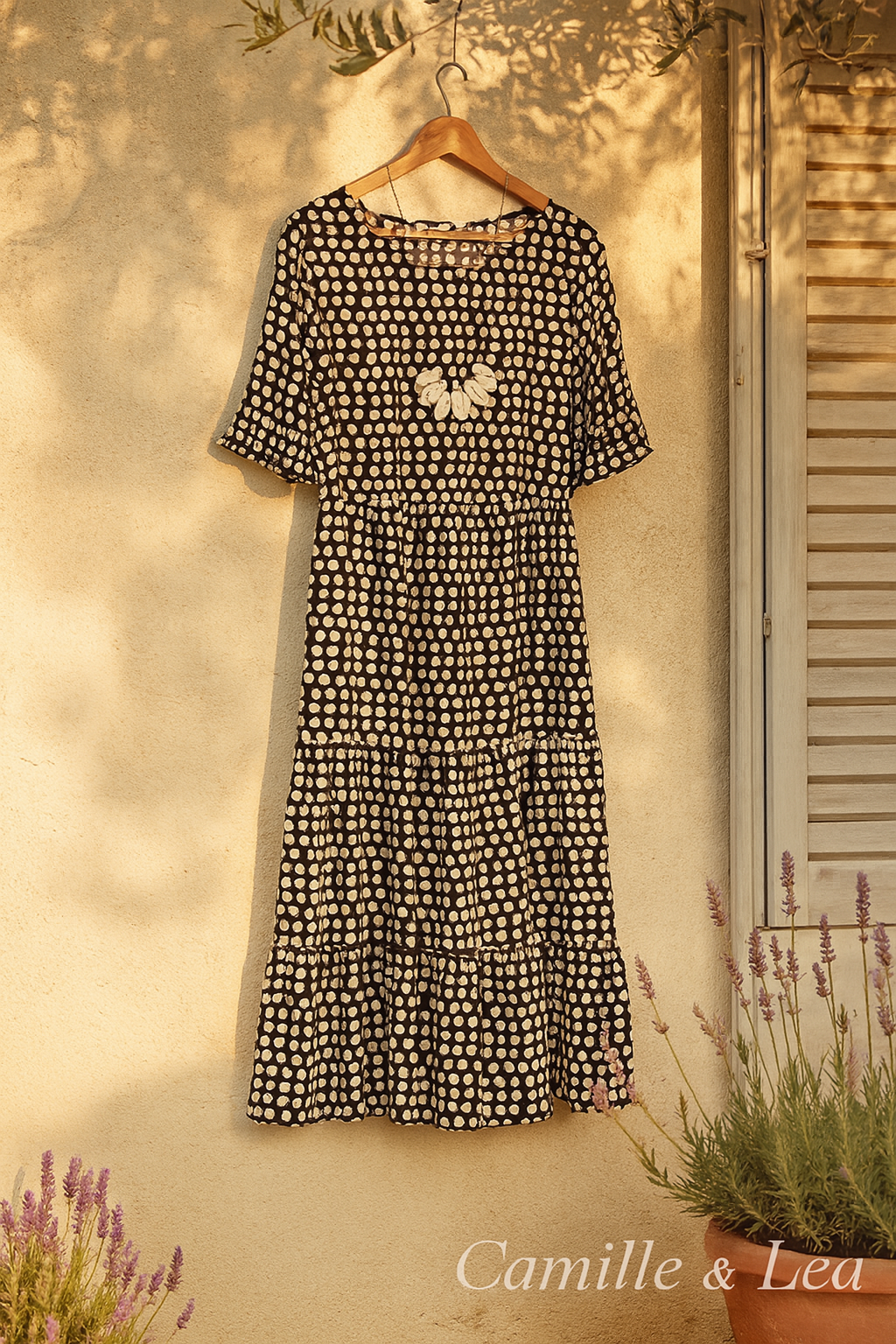 Blythea | Casual Midi Jurk met Ruffles