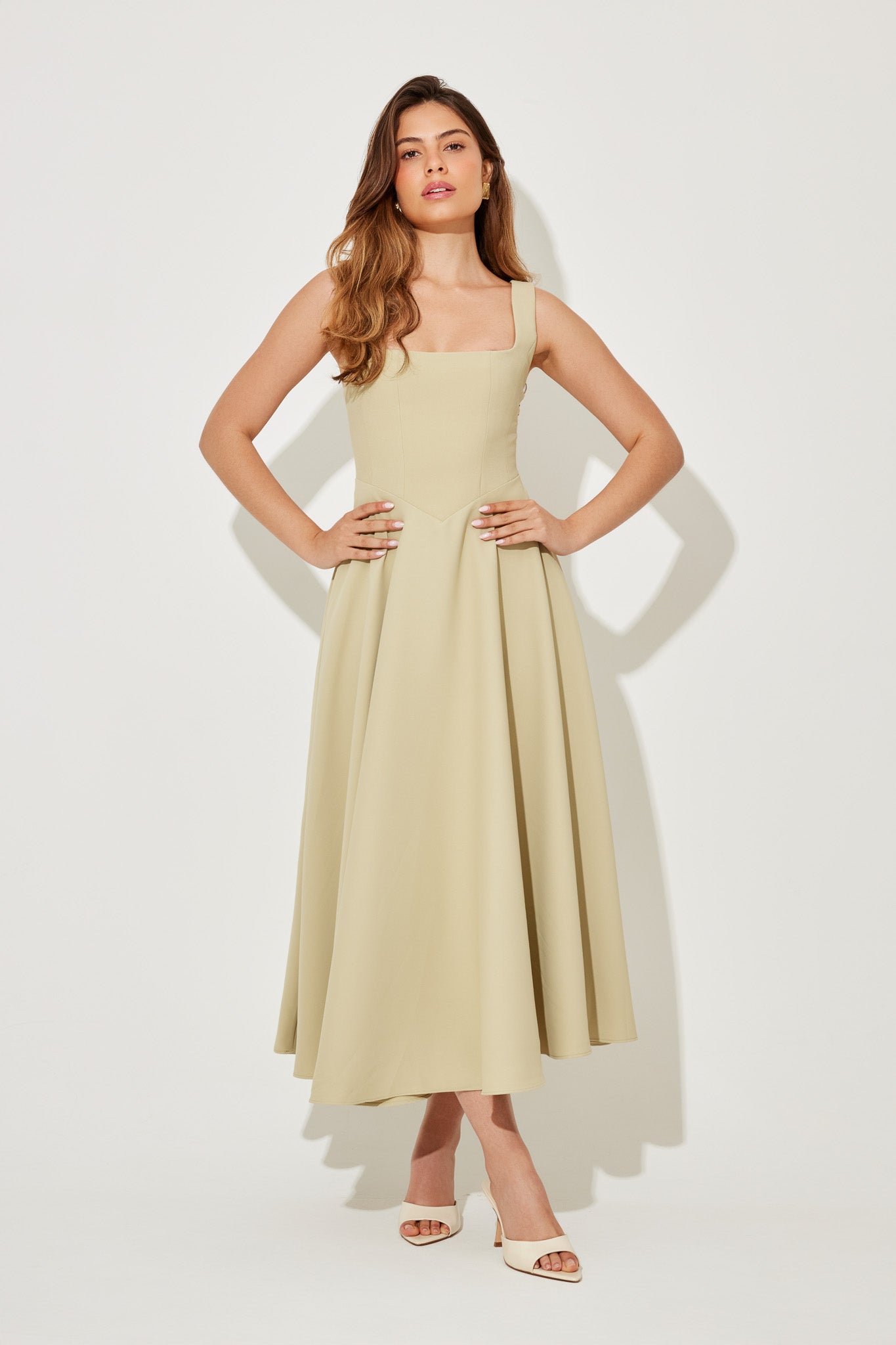 Amelia™ | Tijdloos vloeiend midi-jurk