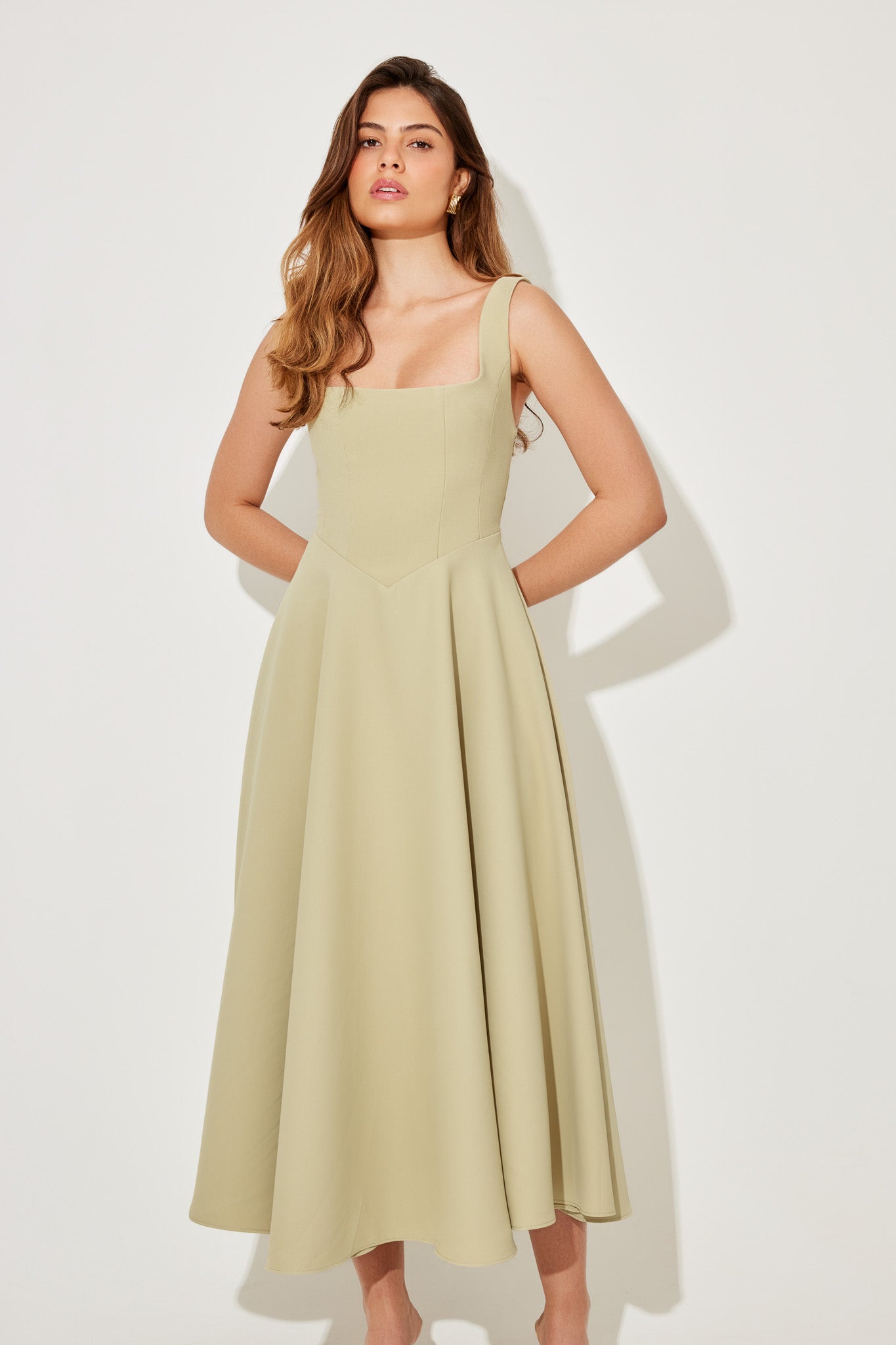 Amelia™ | Tijdloos vloeiend midi-jurk