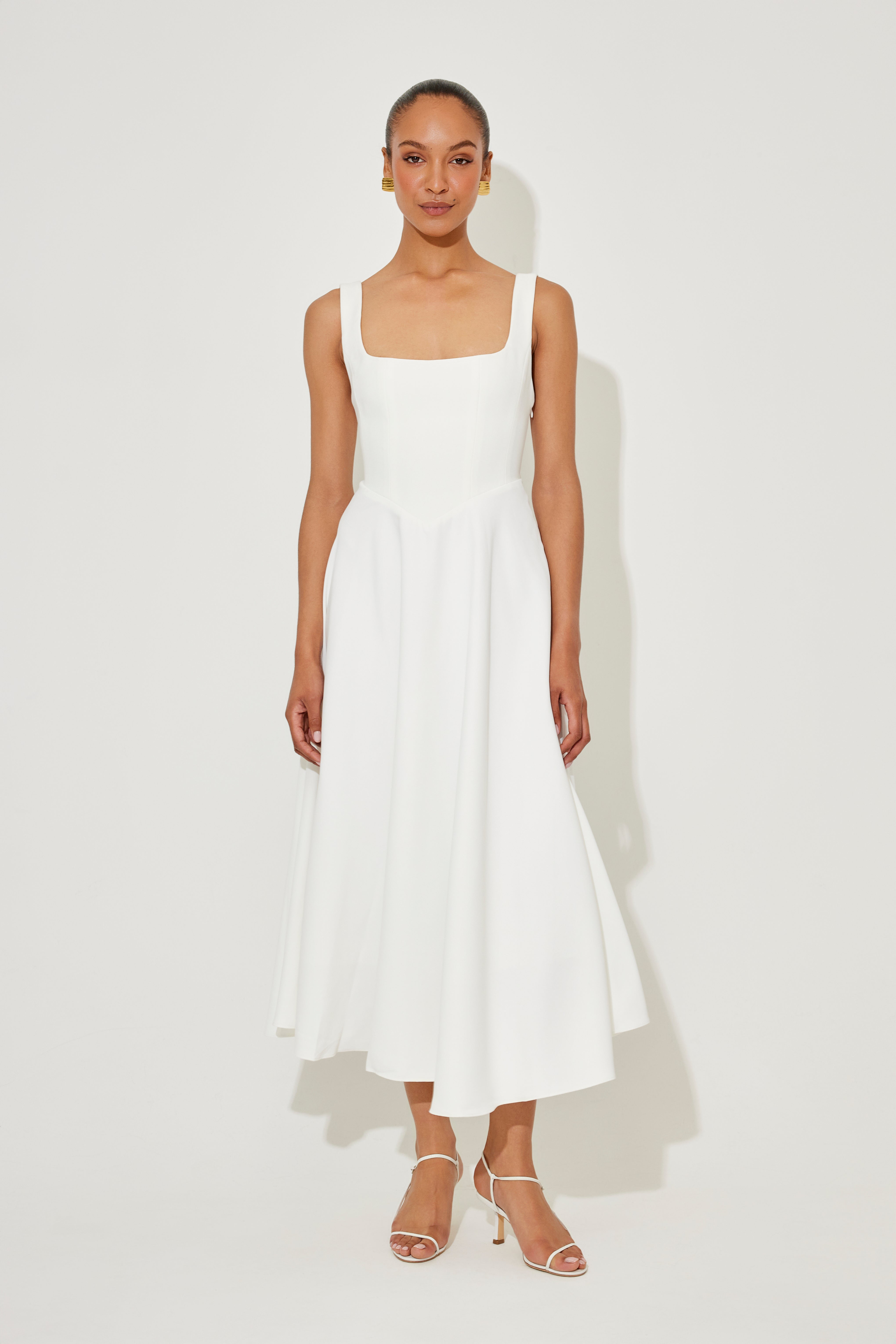 Amelia™ | Tijdloos vloeiend midi-jurk