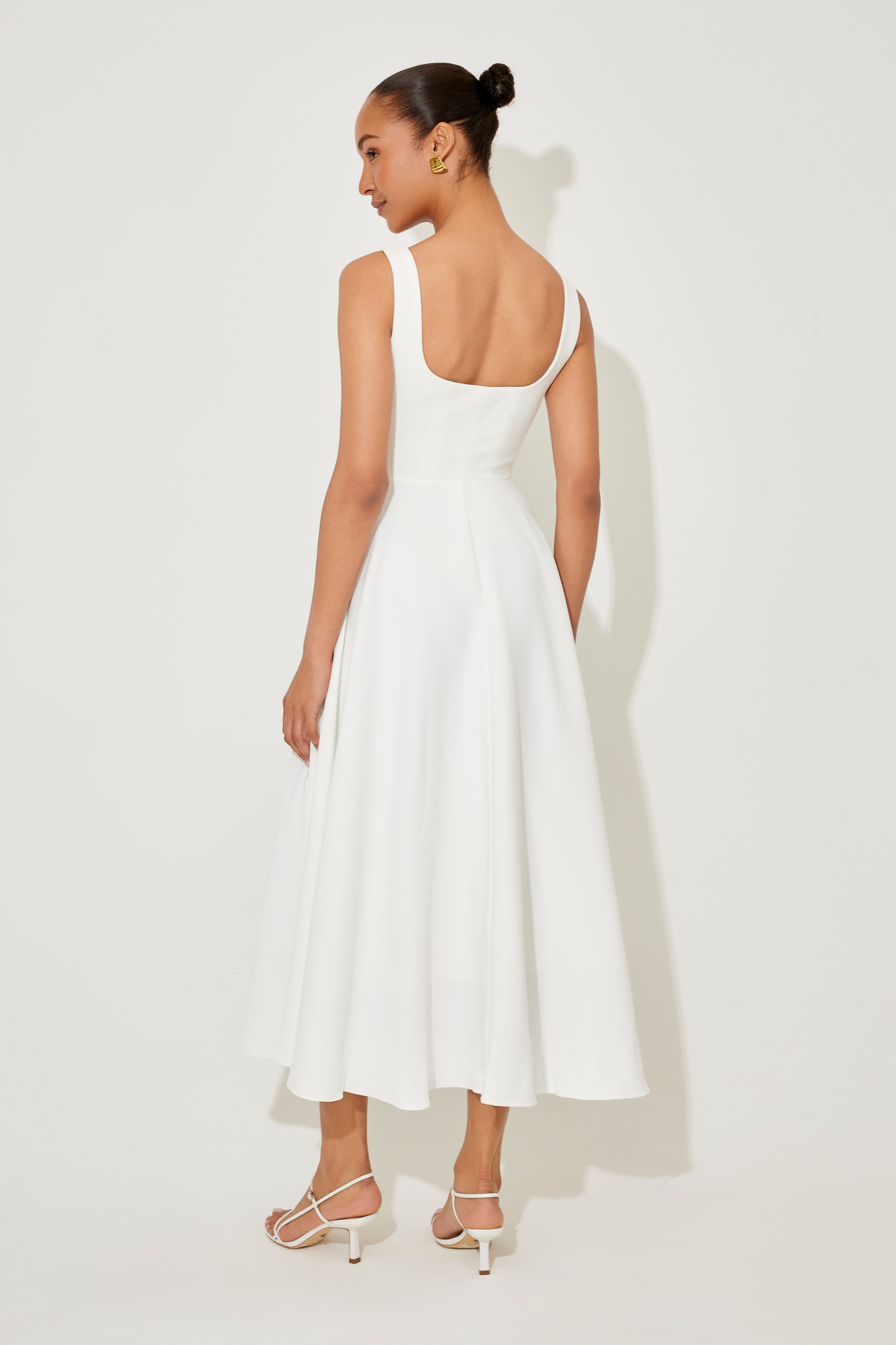Amelia™ | Tijdloos vloeiend midi-jurk