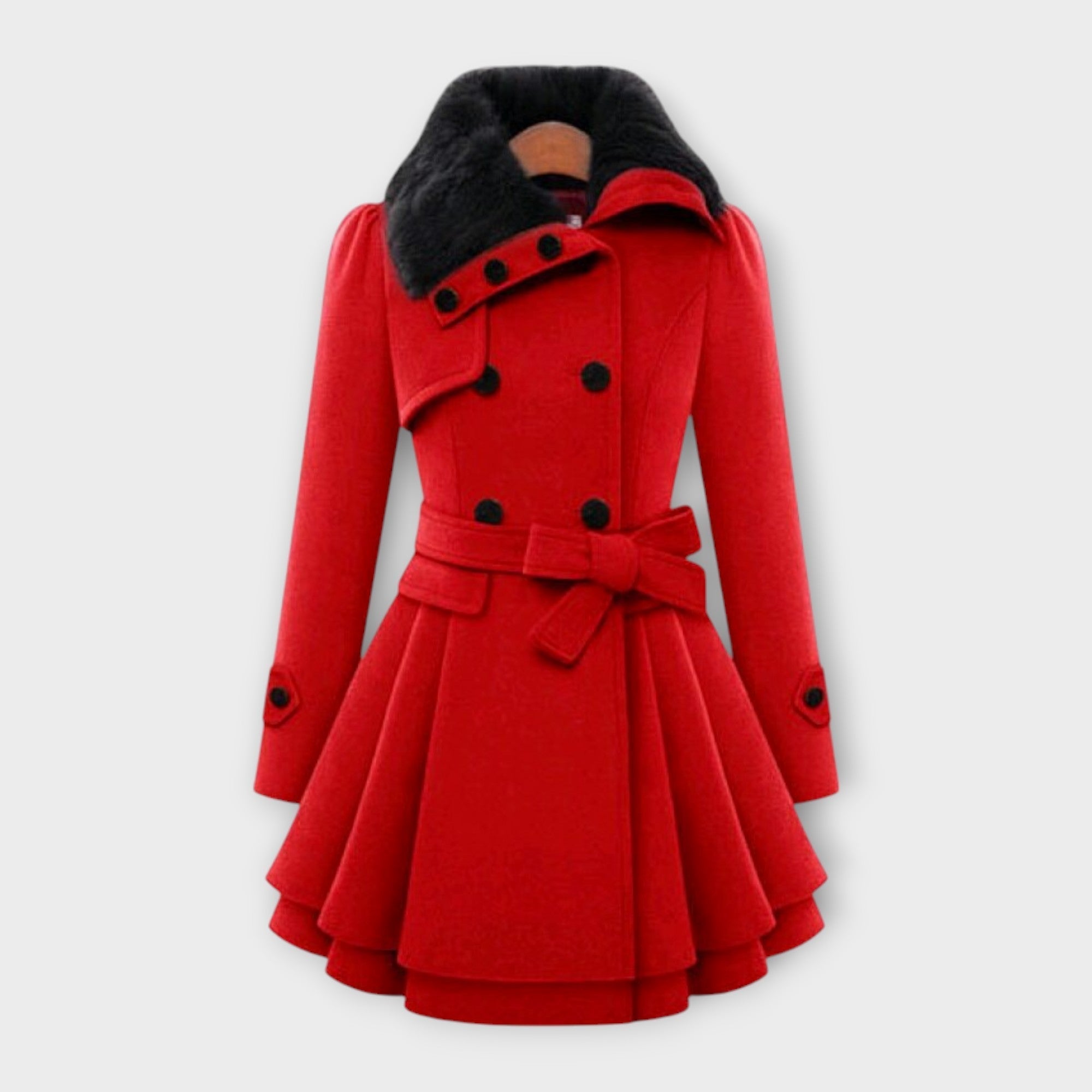 Emma - Elegante Jas met Synthetische Bontkraag