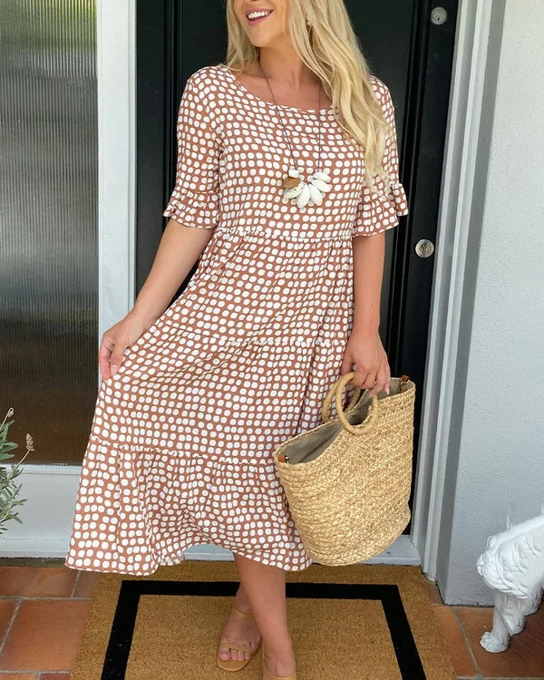 Blythea | Casual Midi Jurk met Ruffles