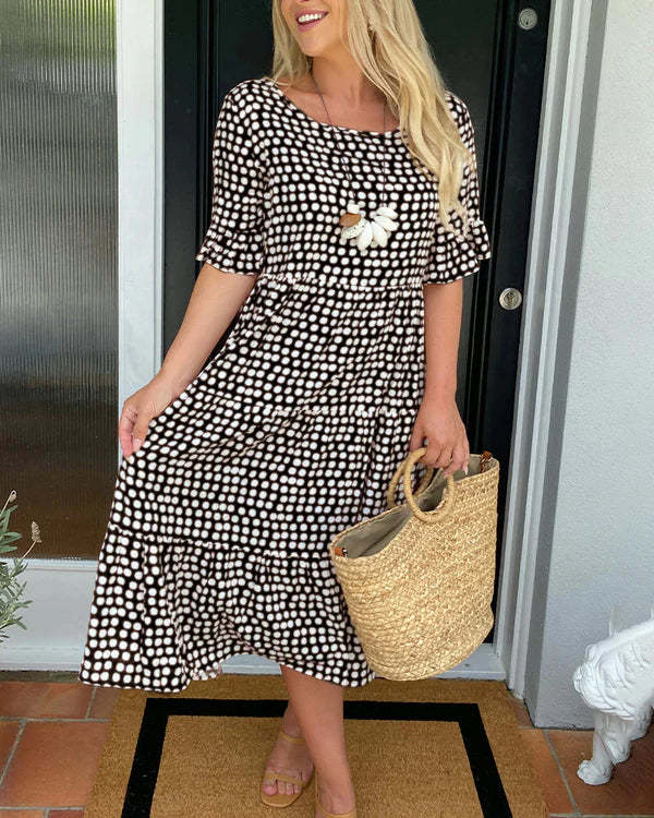 Blythea | Casual Midi Jurk met Ruffles