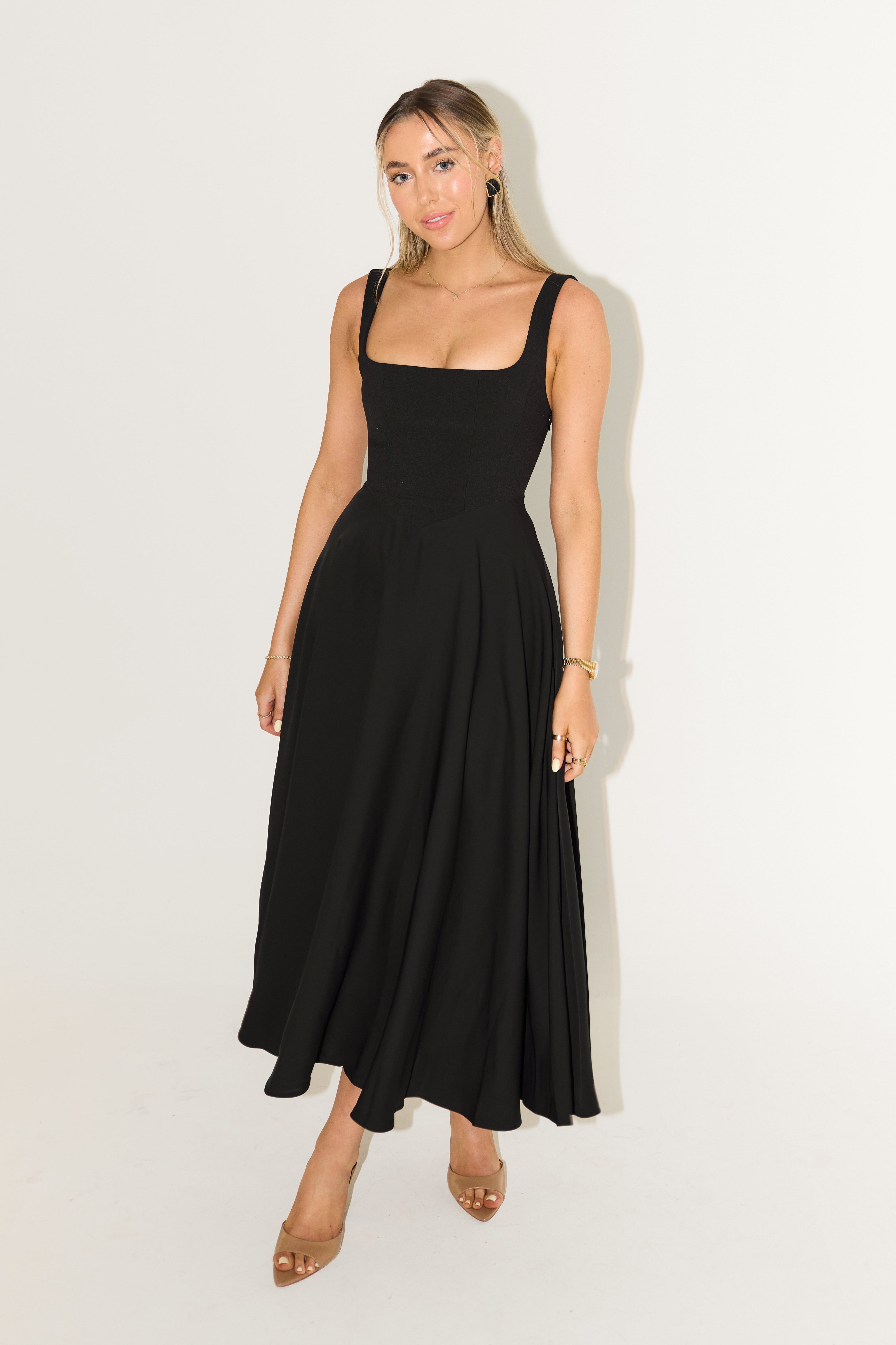 Amelia™ | Tijdloos vloeiend midi-jurk