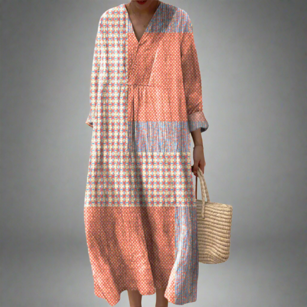 Alisa | Elegant geometrisch patroon jurk