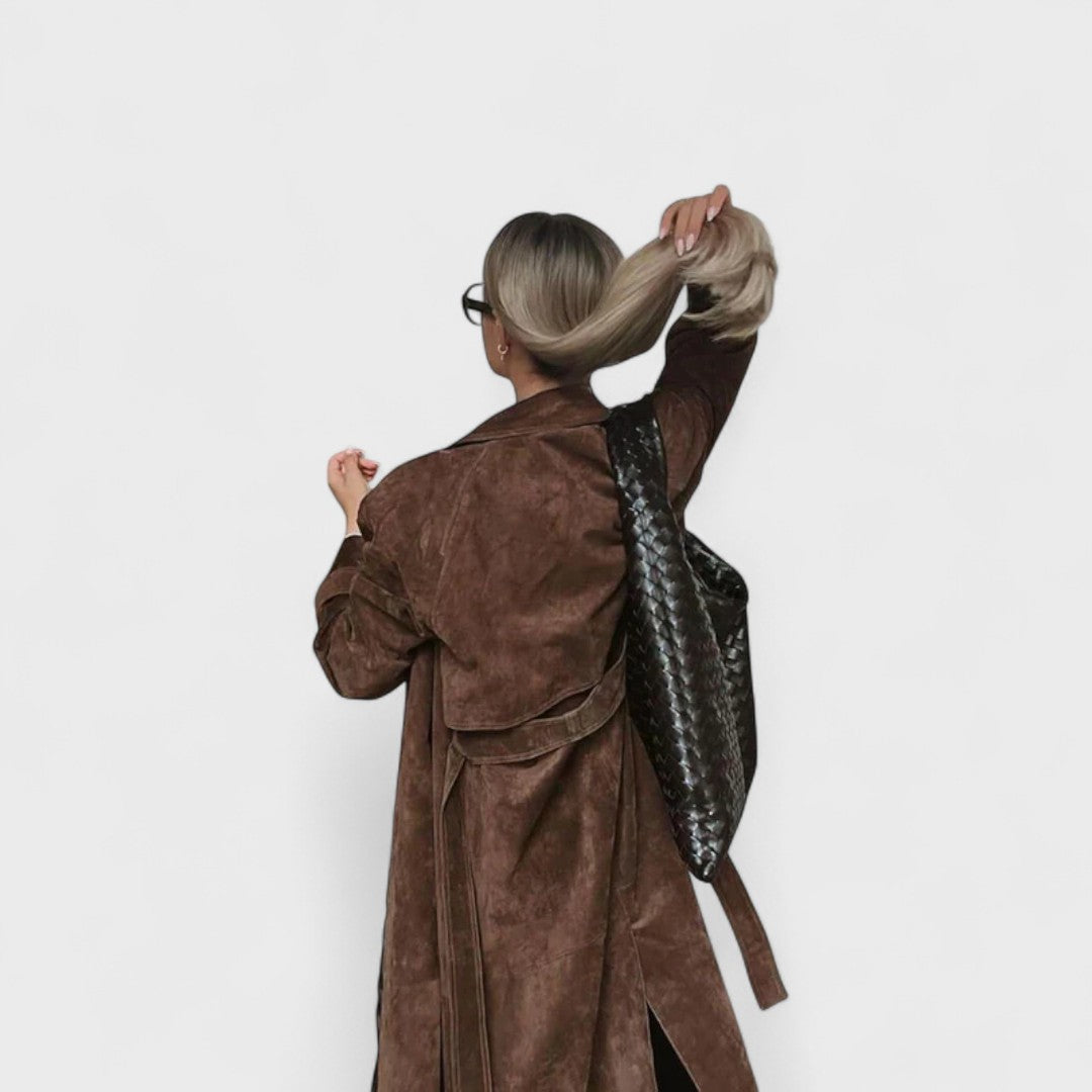 Veronika - Elegante trenchcoat met hoge kraag