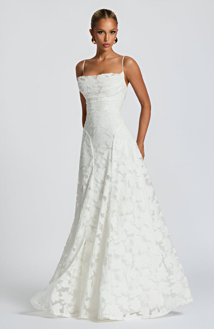 Francisa™ | Kant Korset Maxi Jurk