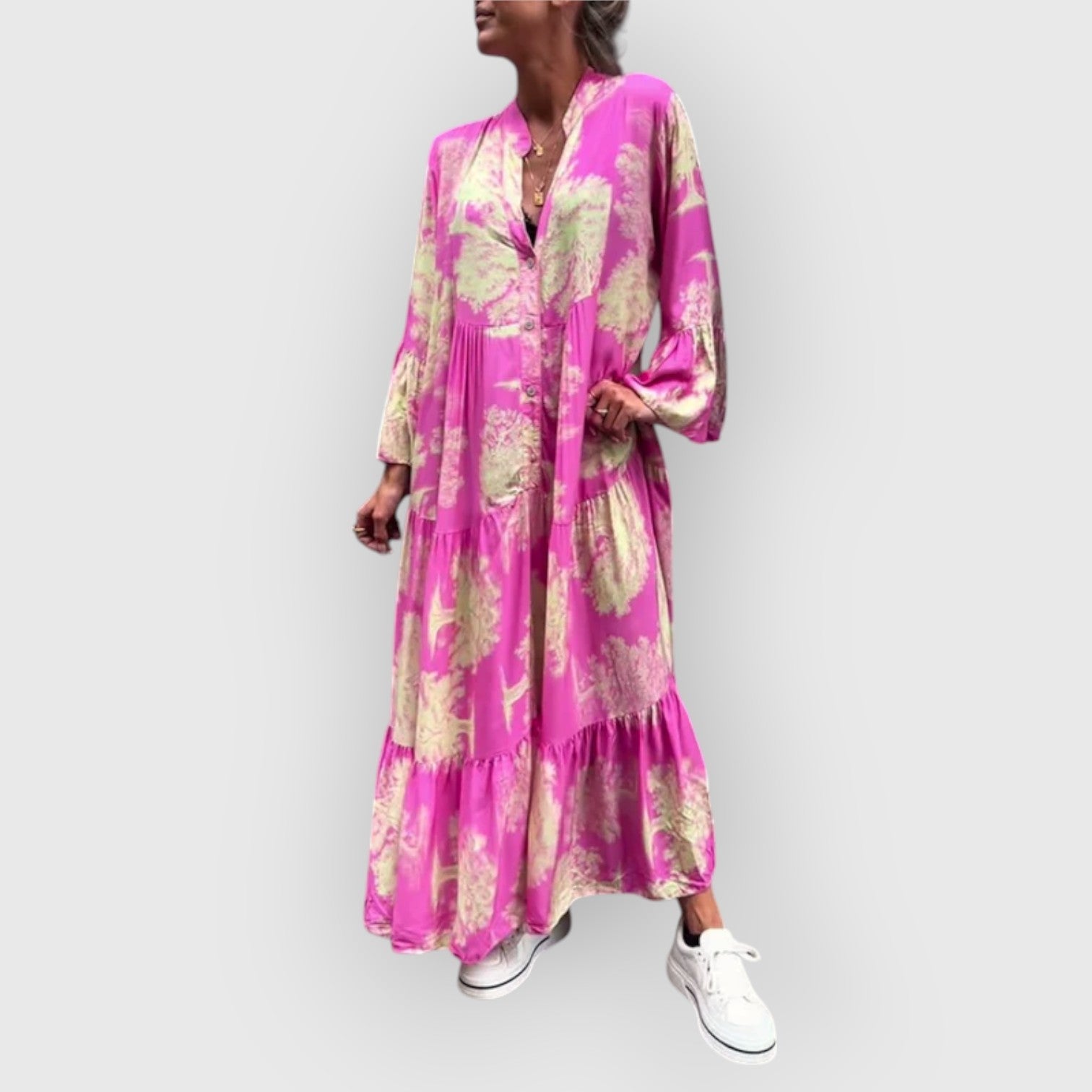 Miron™ | Bloemen Maxi Dress – Elegant, Comfortabel & Eindeloos Vrouwelijk